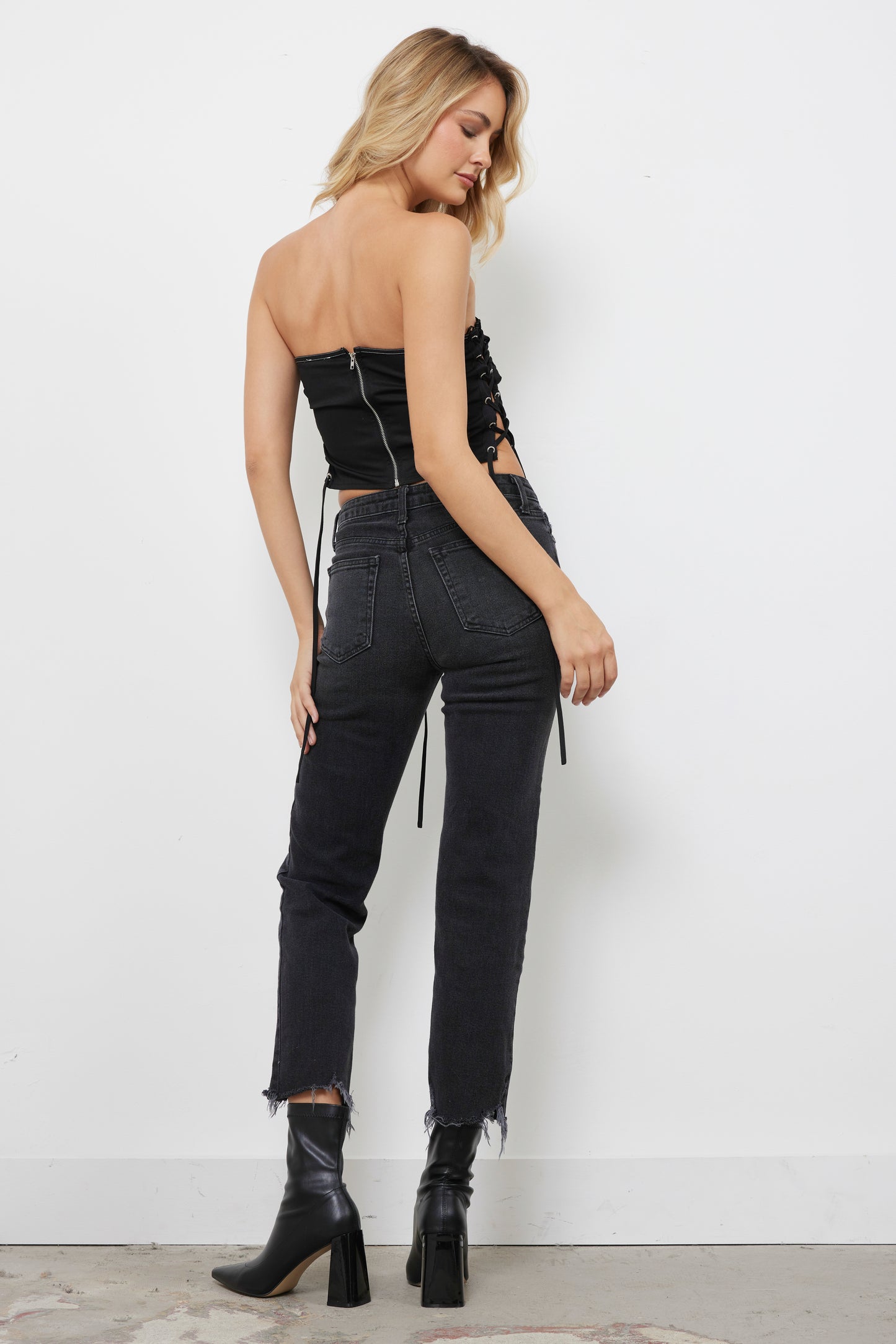 Teagan Black Corset Top