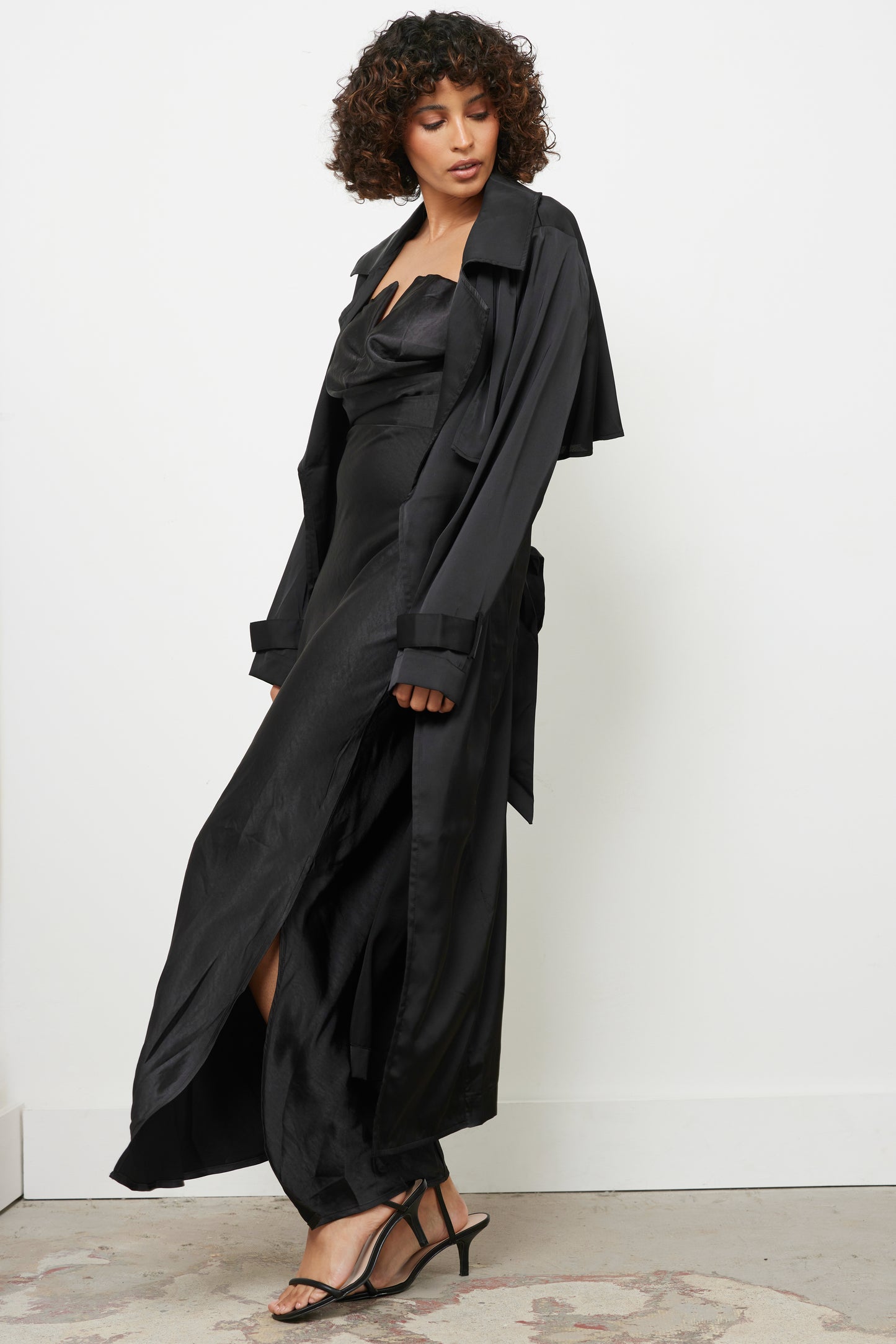 Chic Aspirations Black Trench Jacket
