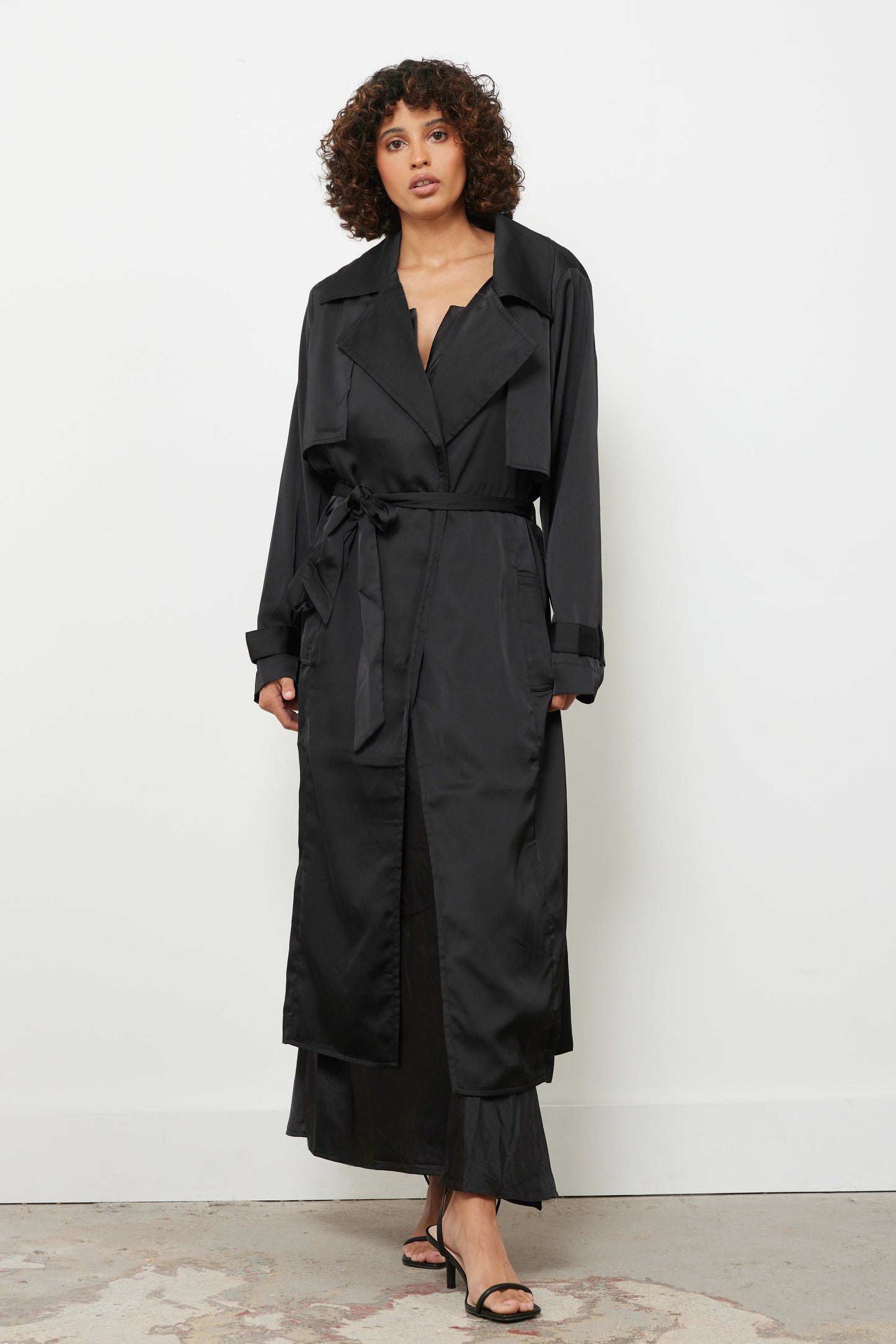 Chic Aspirations Black Trench Jacket