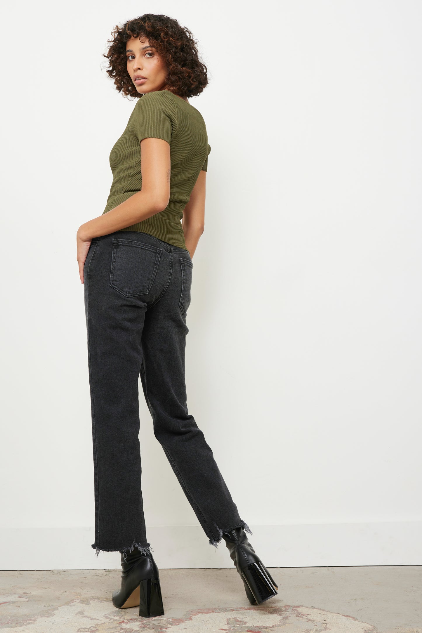 Sculpt Olive Full Length Top