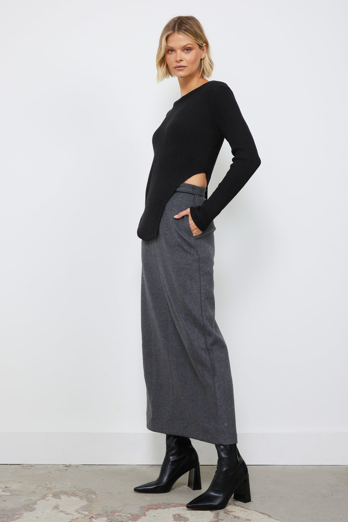 Cecy Charcoal Skirt