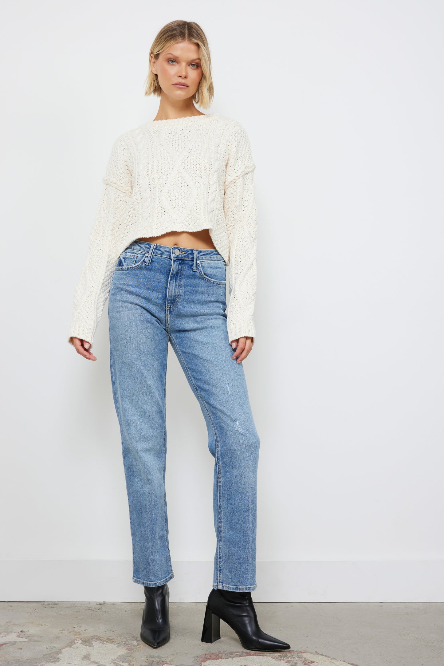 Pumpkin Patch Cream Knit Top