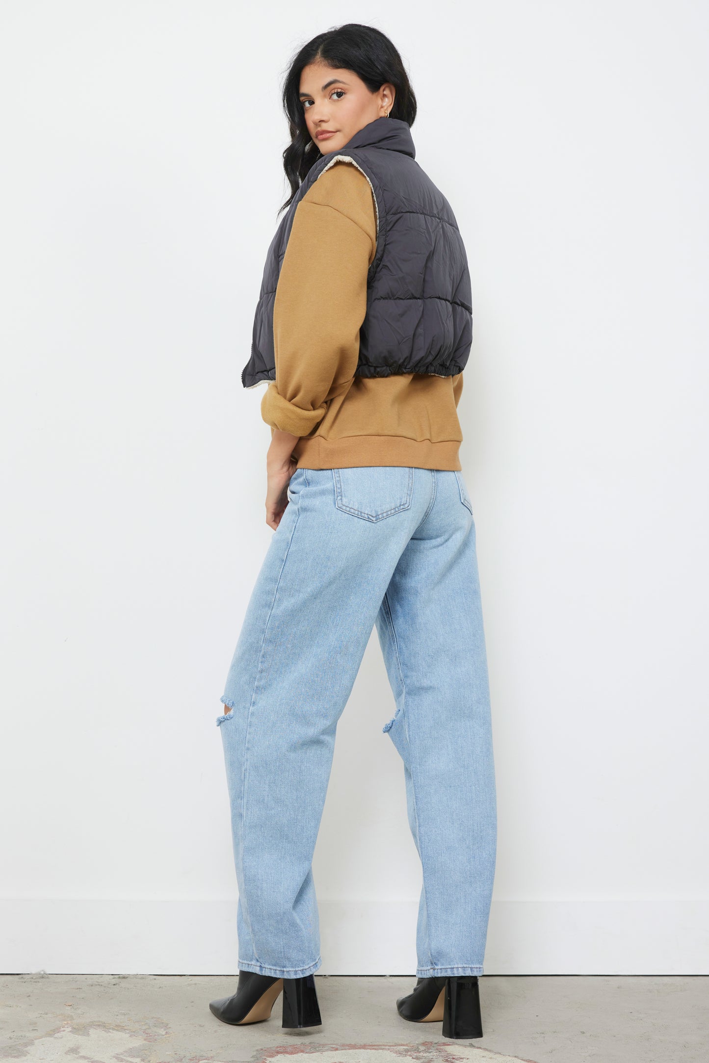 My Good Side Black Reversible Vest