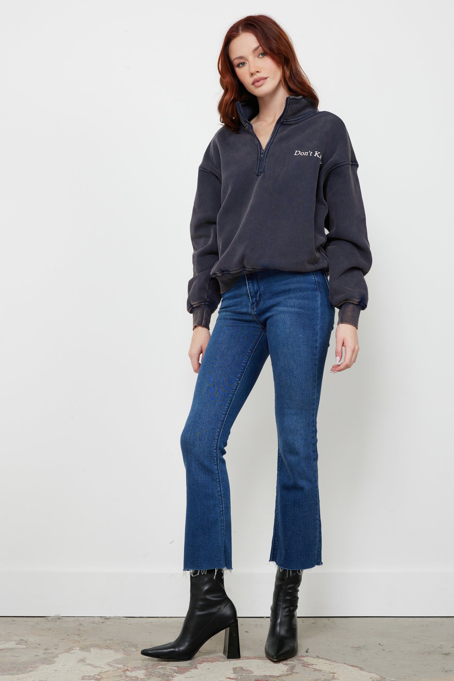 Don’t Know Don’t Care Navy Sweatshirt
