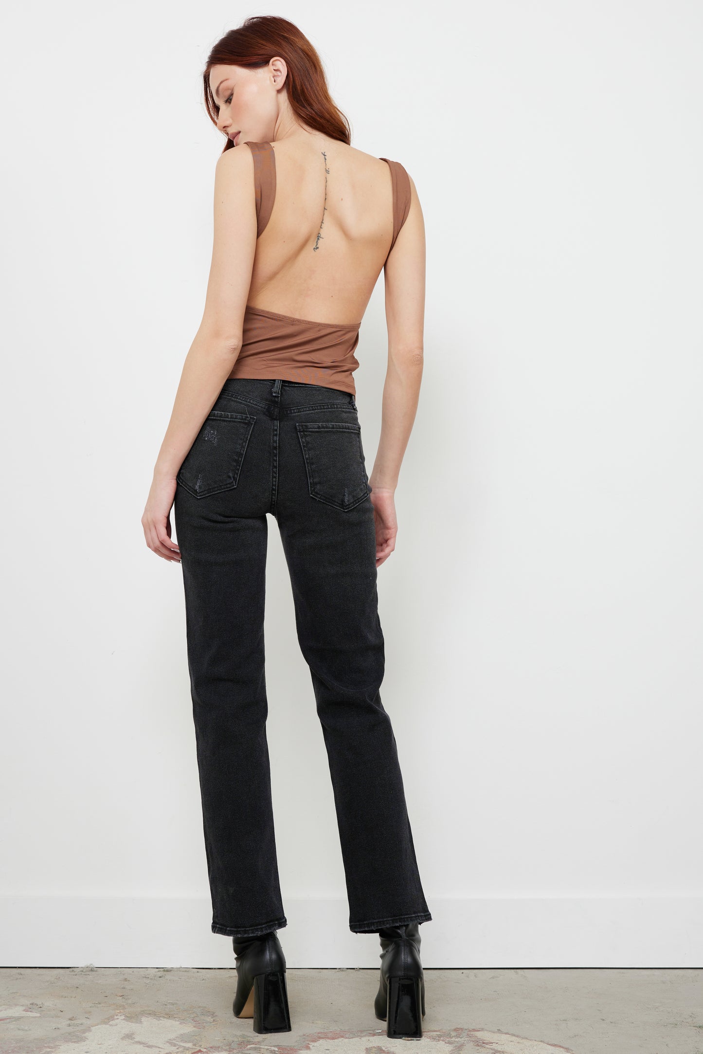 Full Of Myself Washed Black Jeans
