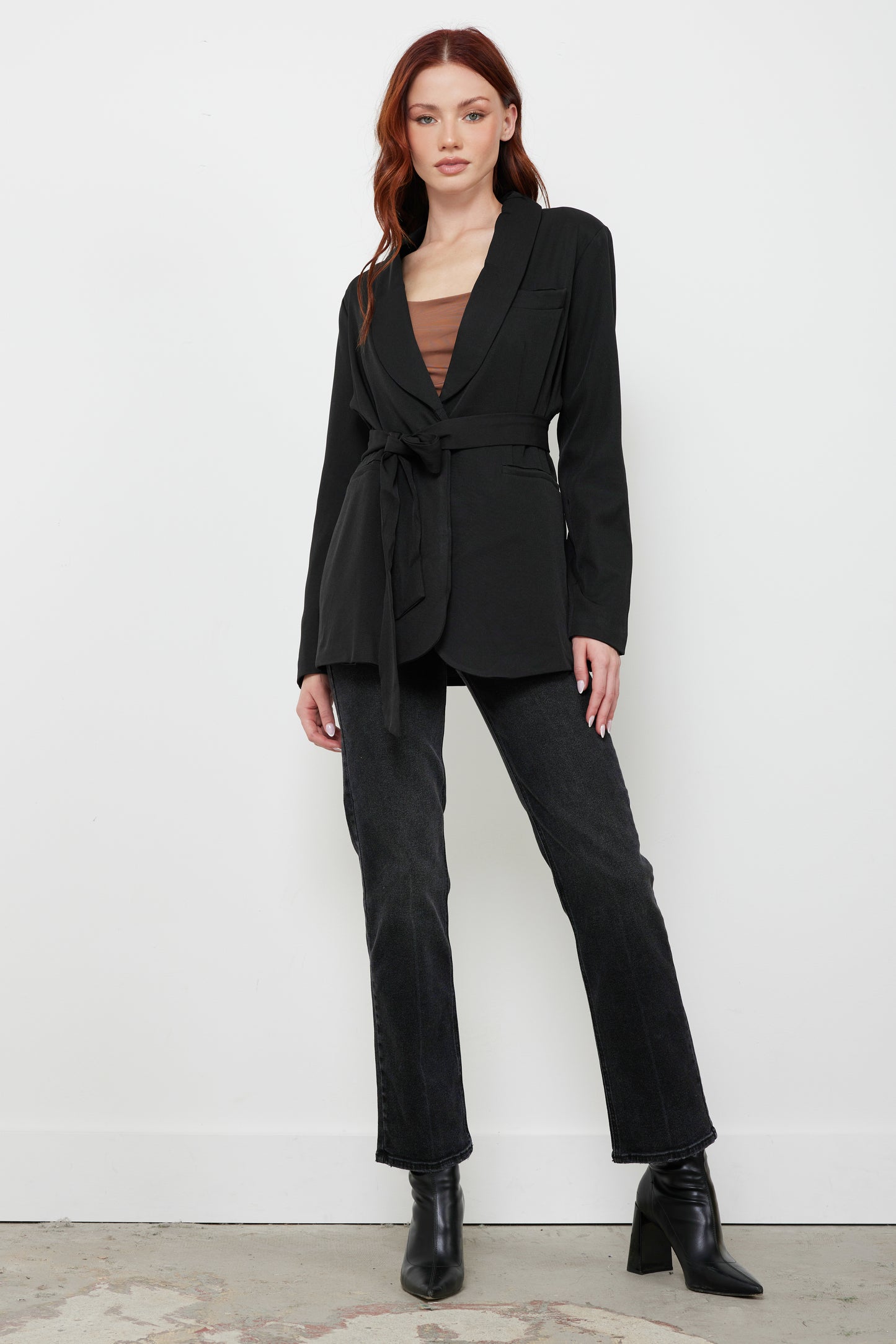 Running Out Of Time Black Blazer