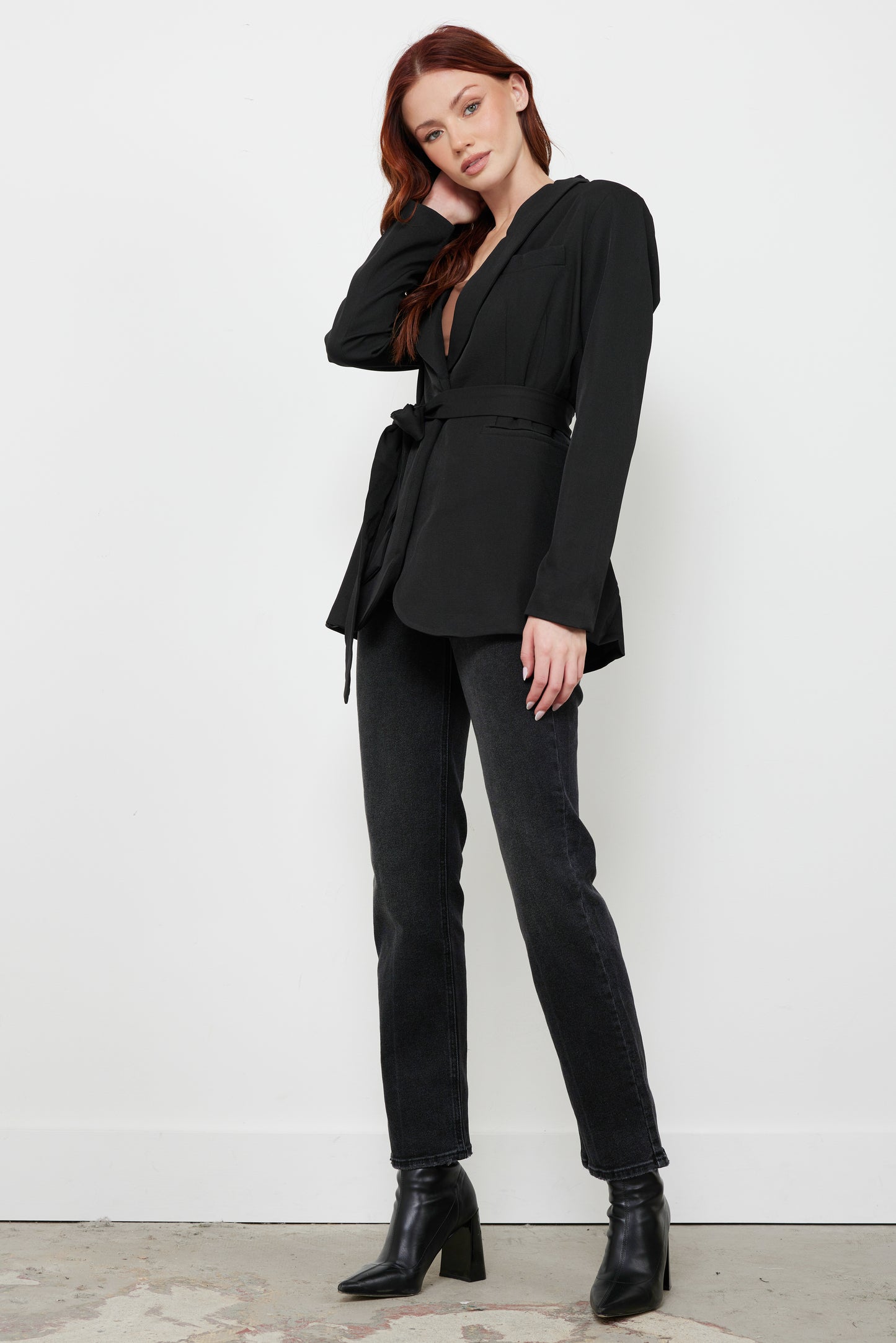 Running Out Of Time Black Blazer