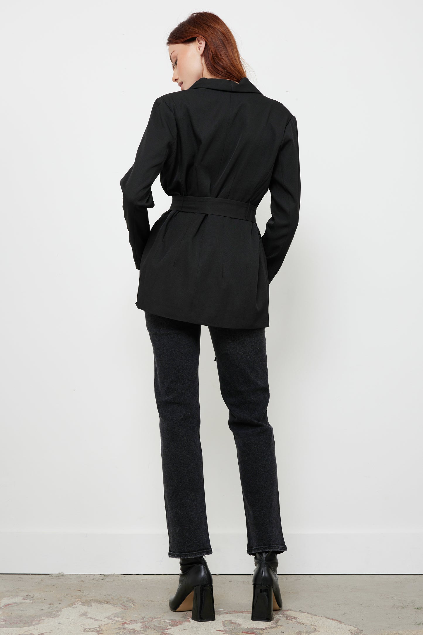 Running Out Of Time Black Blazer