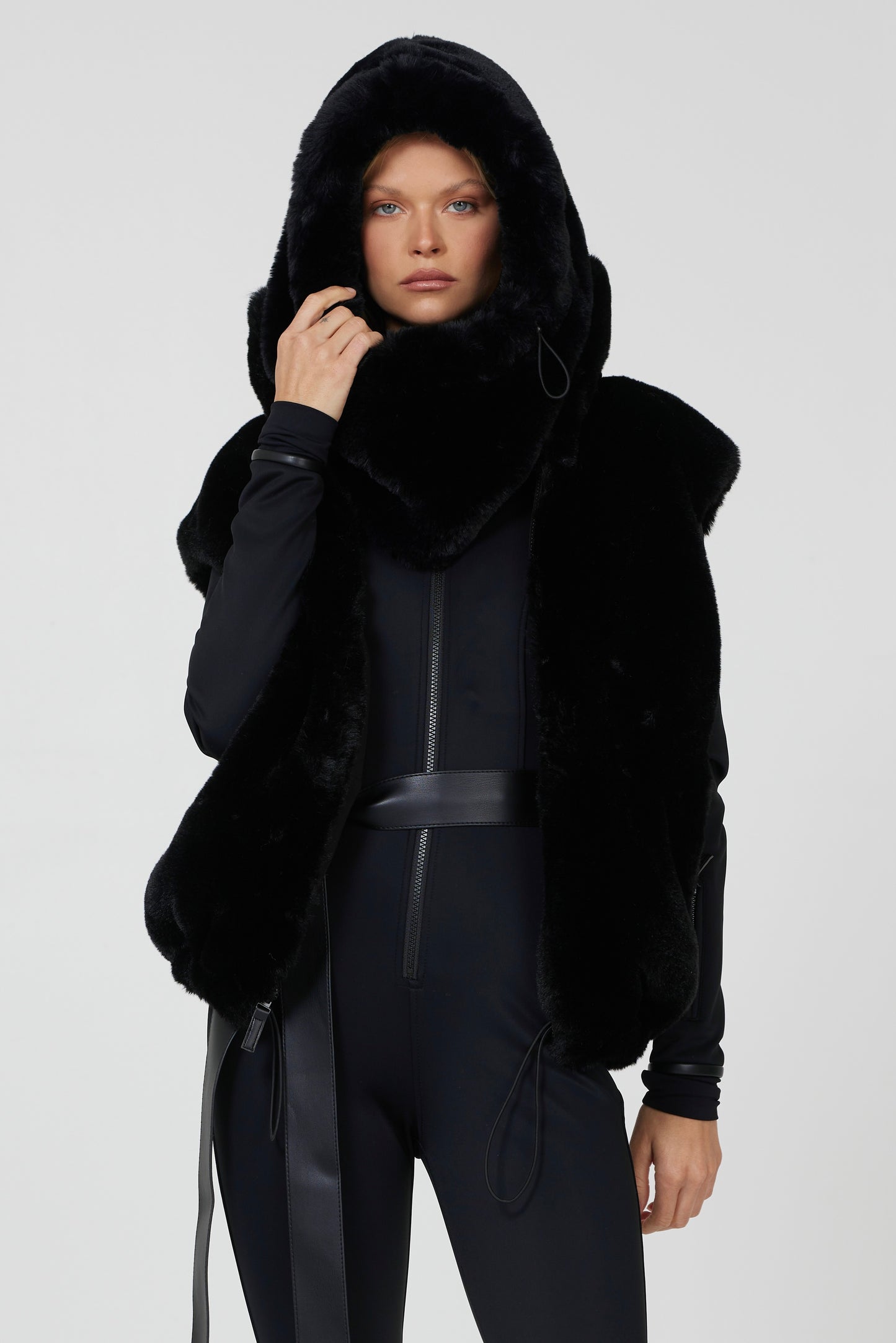 WNTR Onyx Fur Helmet Cover