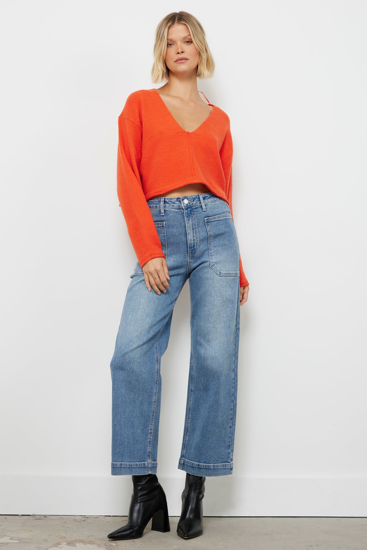 Take the Long Road Orange Knit Top