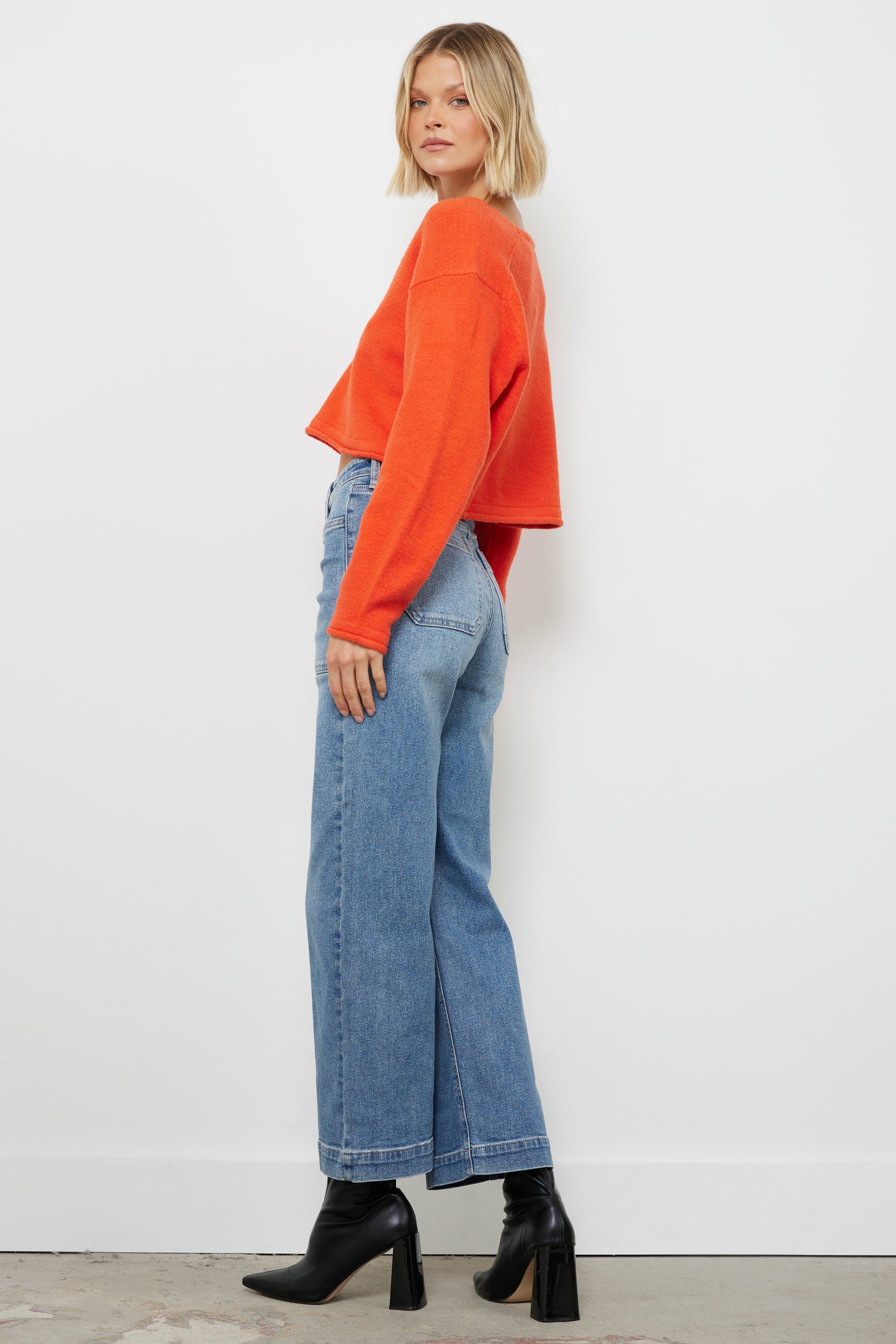Take the Long Road Orange Knit Top