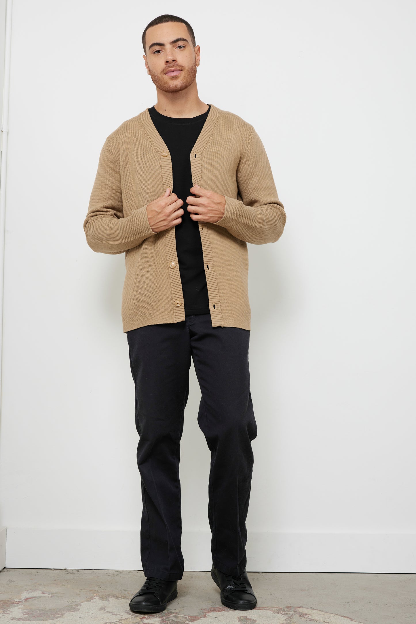Derek Men’s Taupe Cardigan