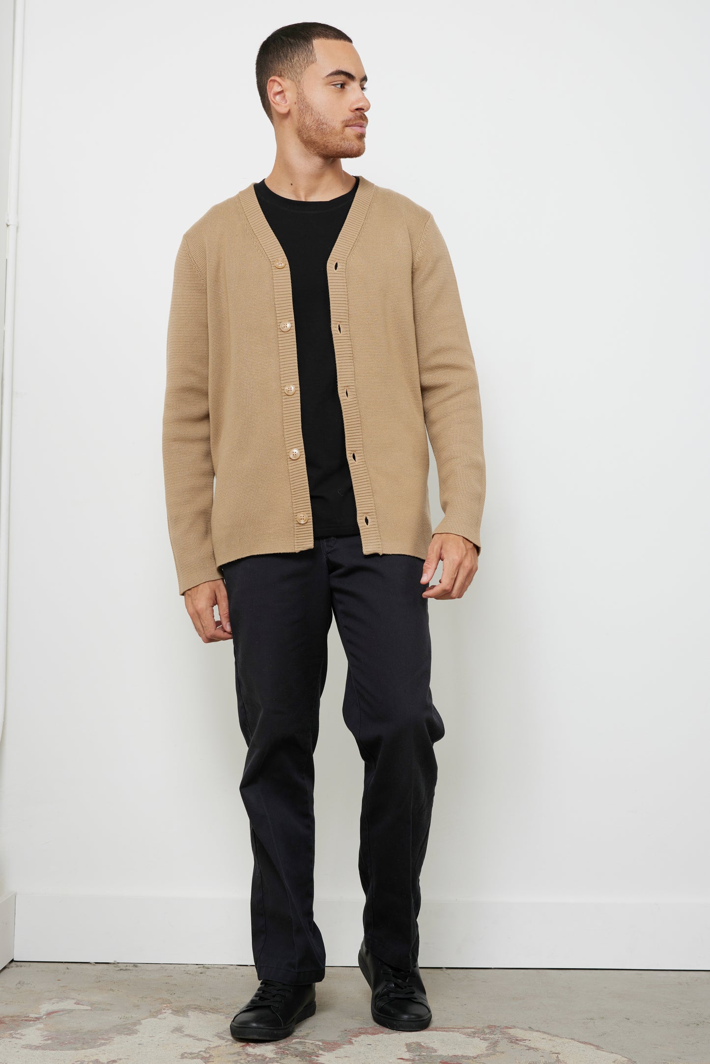 Derek Men’s Taupe Cardigan
