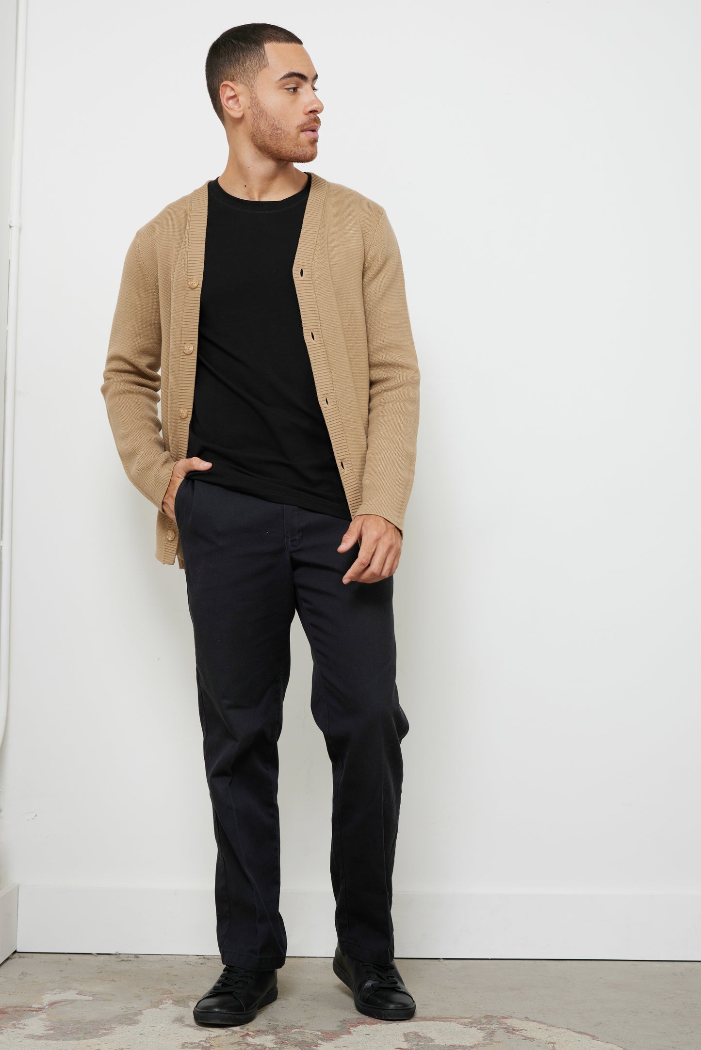 Derek Men’s Taupe Cardigan