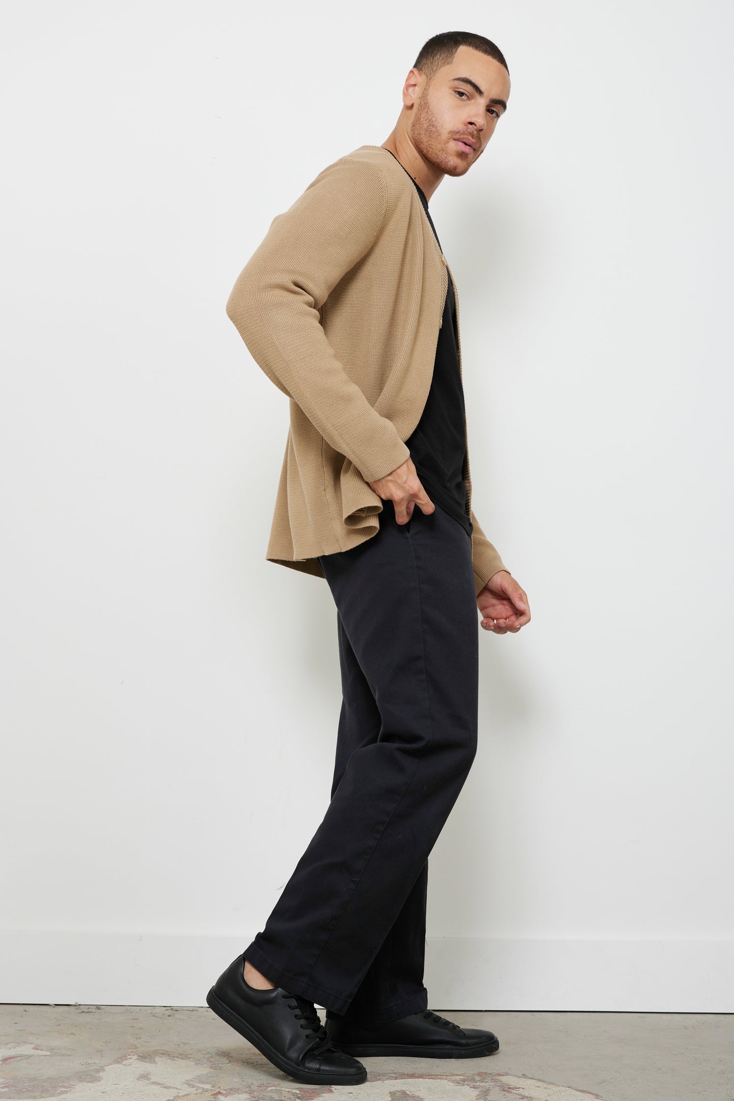 Derek Men’s Taupe Cardigan
