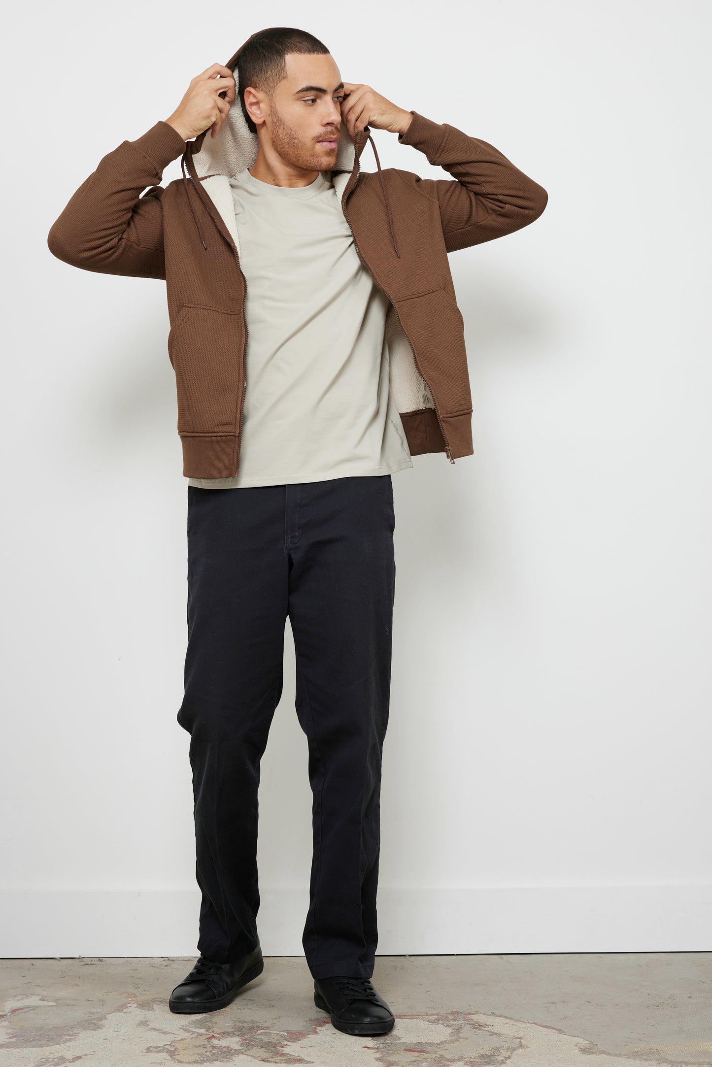 Axel Men’s Brown Hooded Jacket