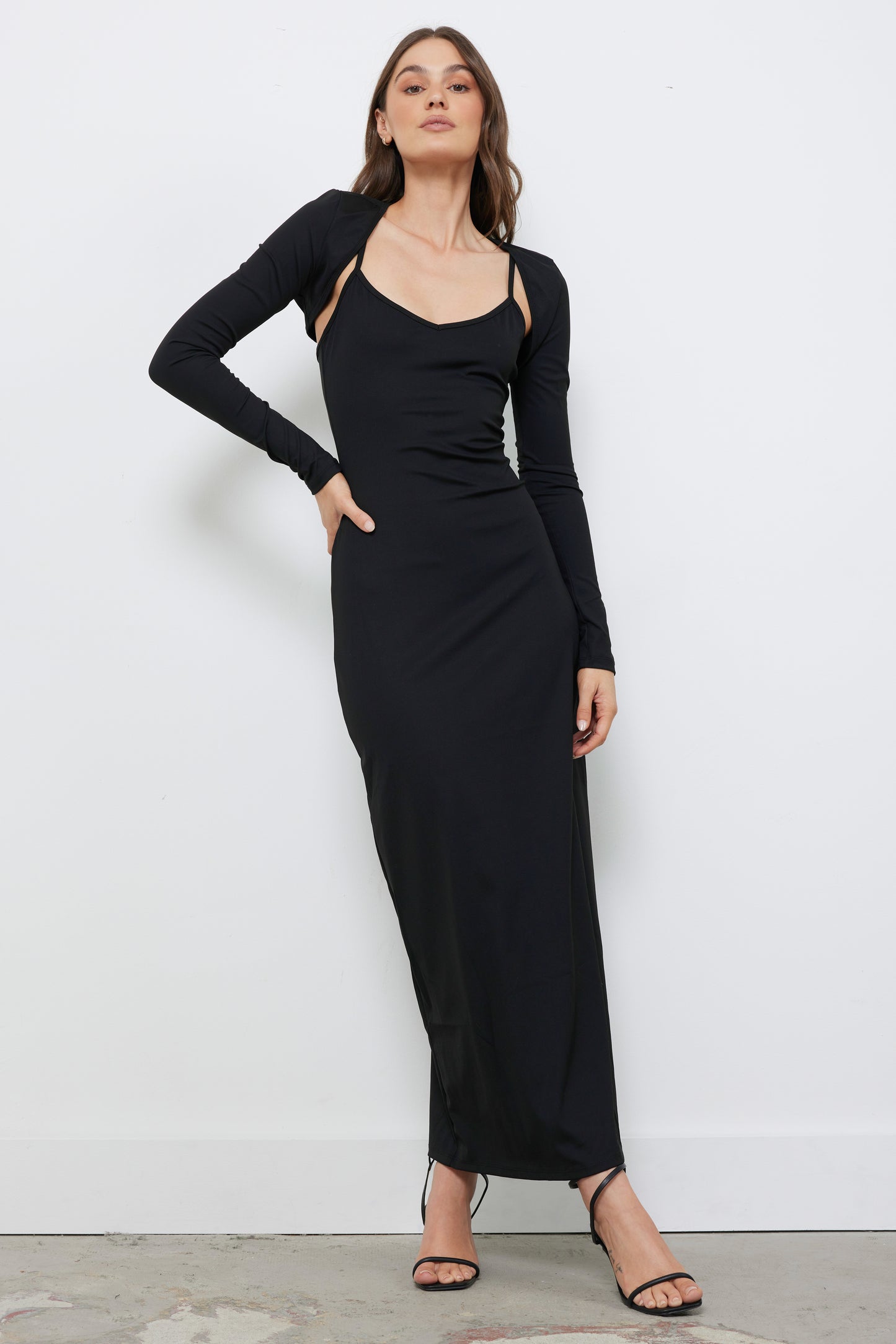 Make the Cut Black Dress