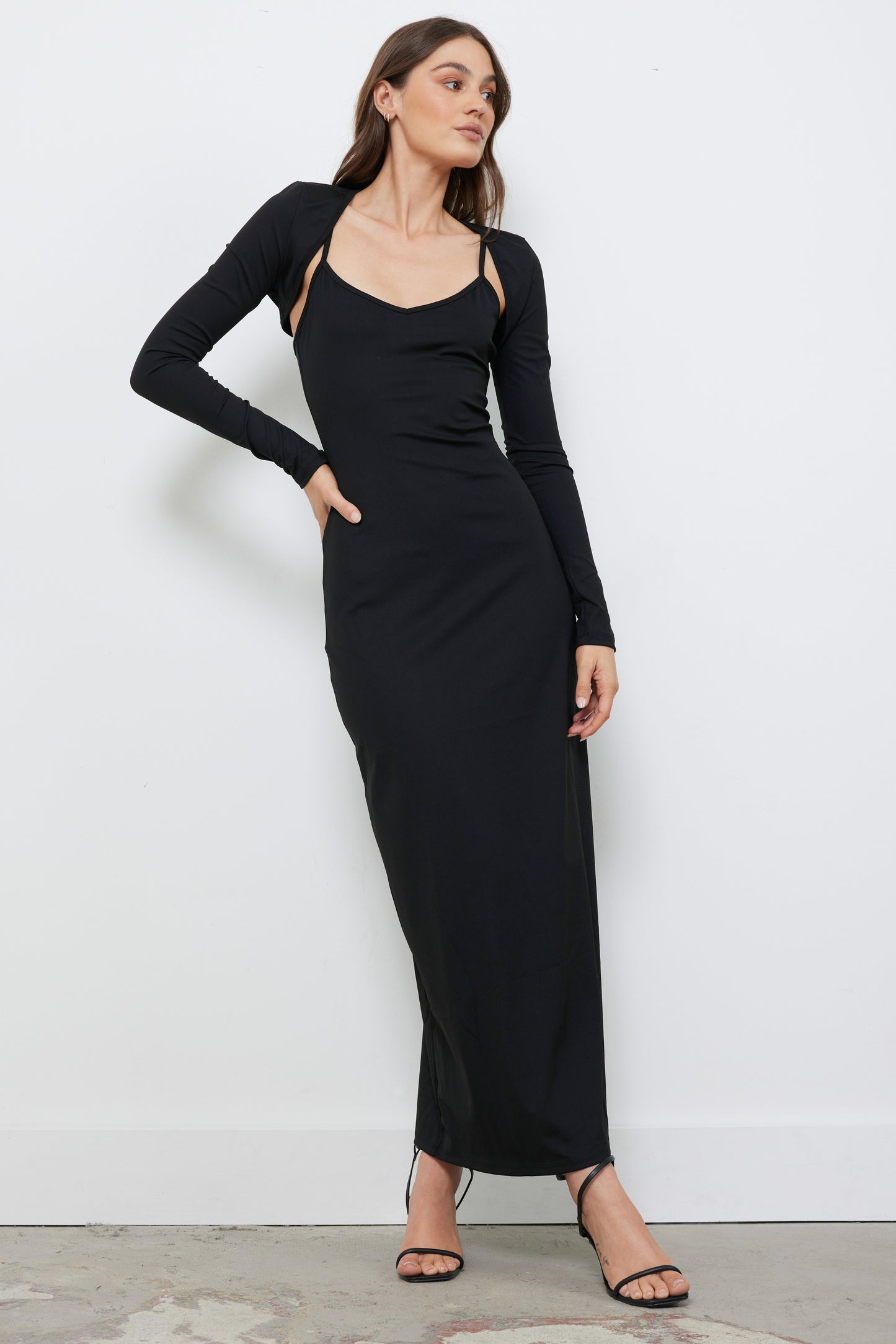 Make the Cut Black Dress