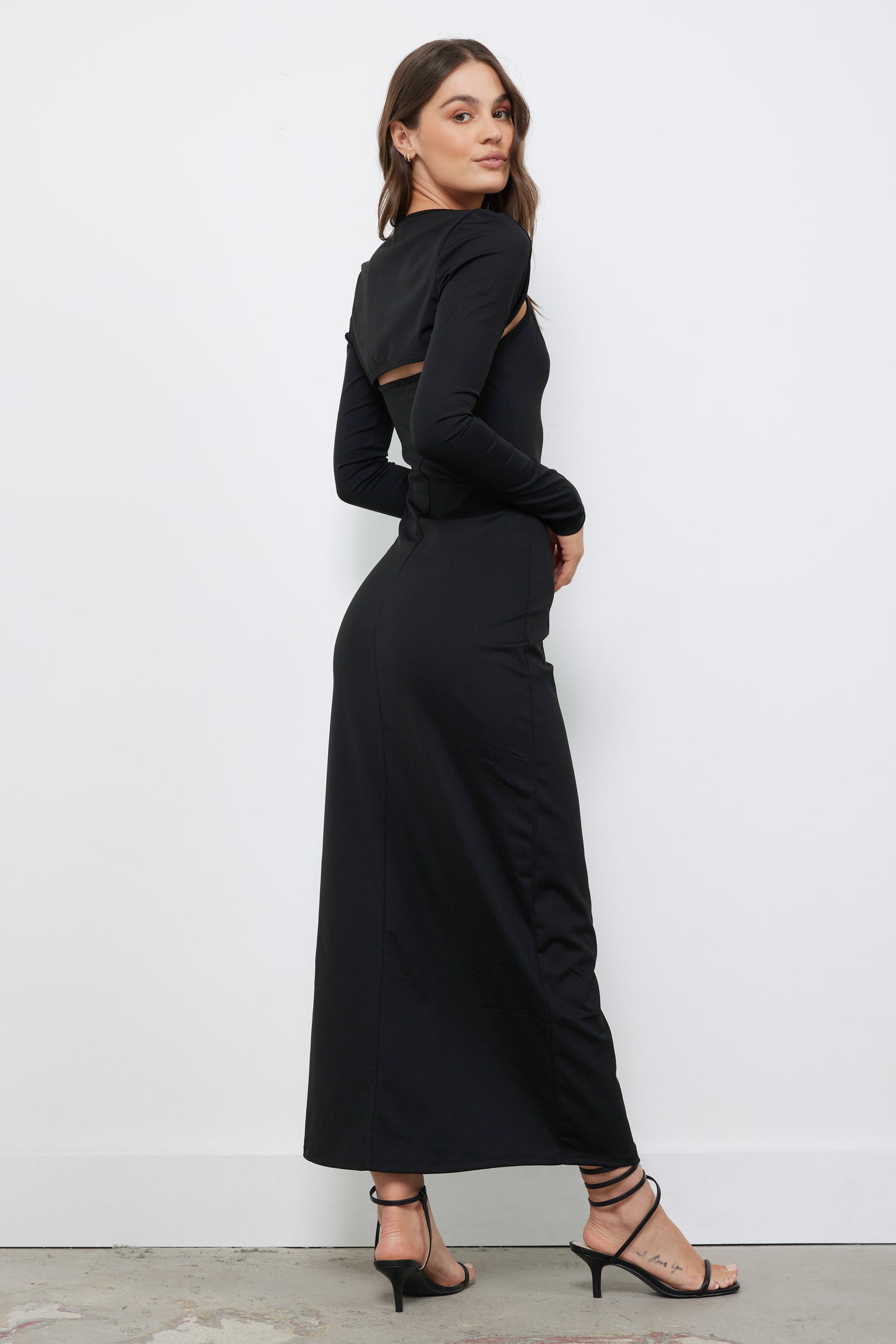 Make the Cut Black Dress