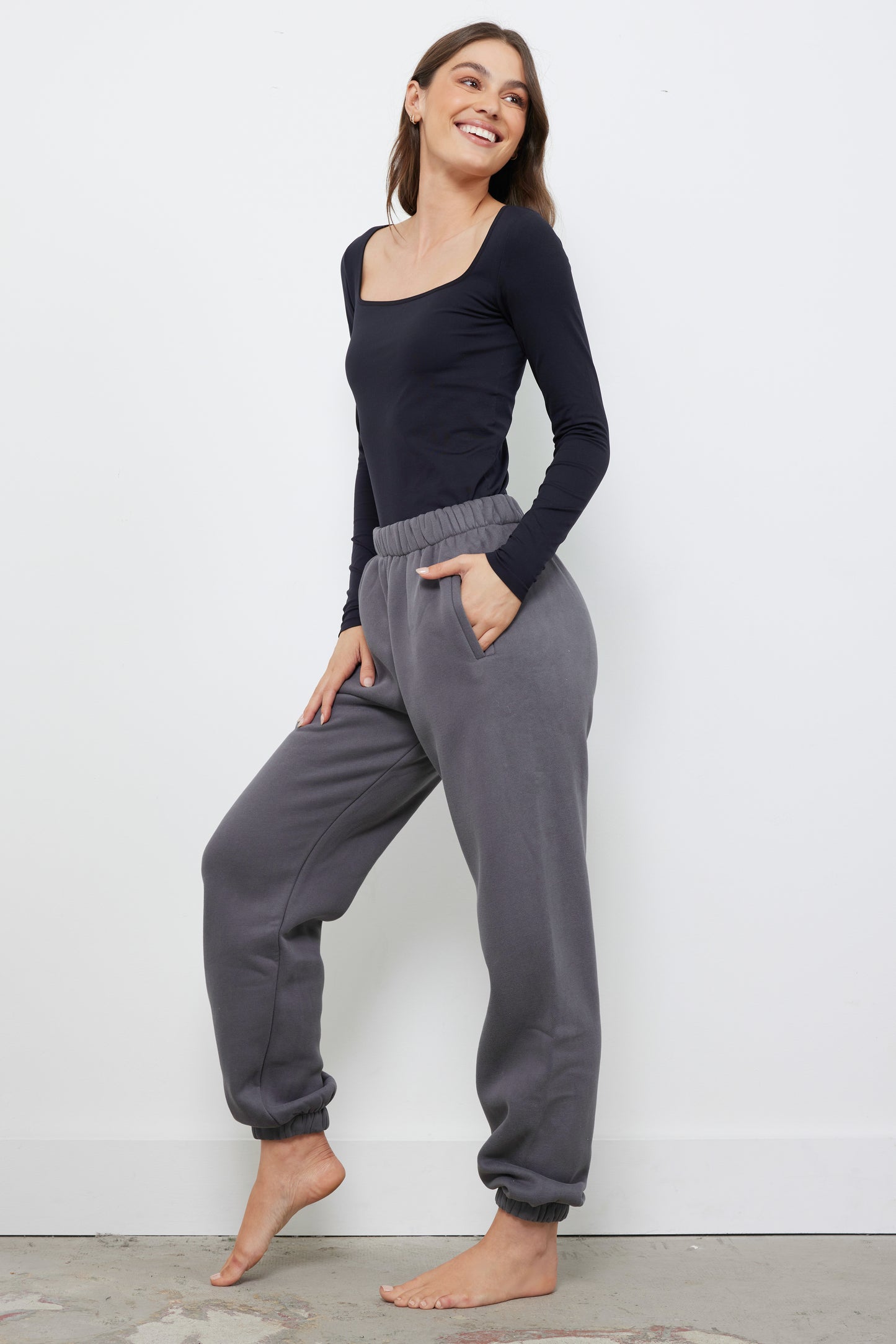 Colby Black Seamless Top