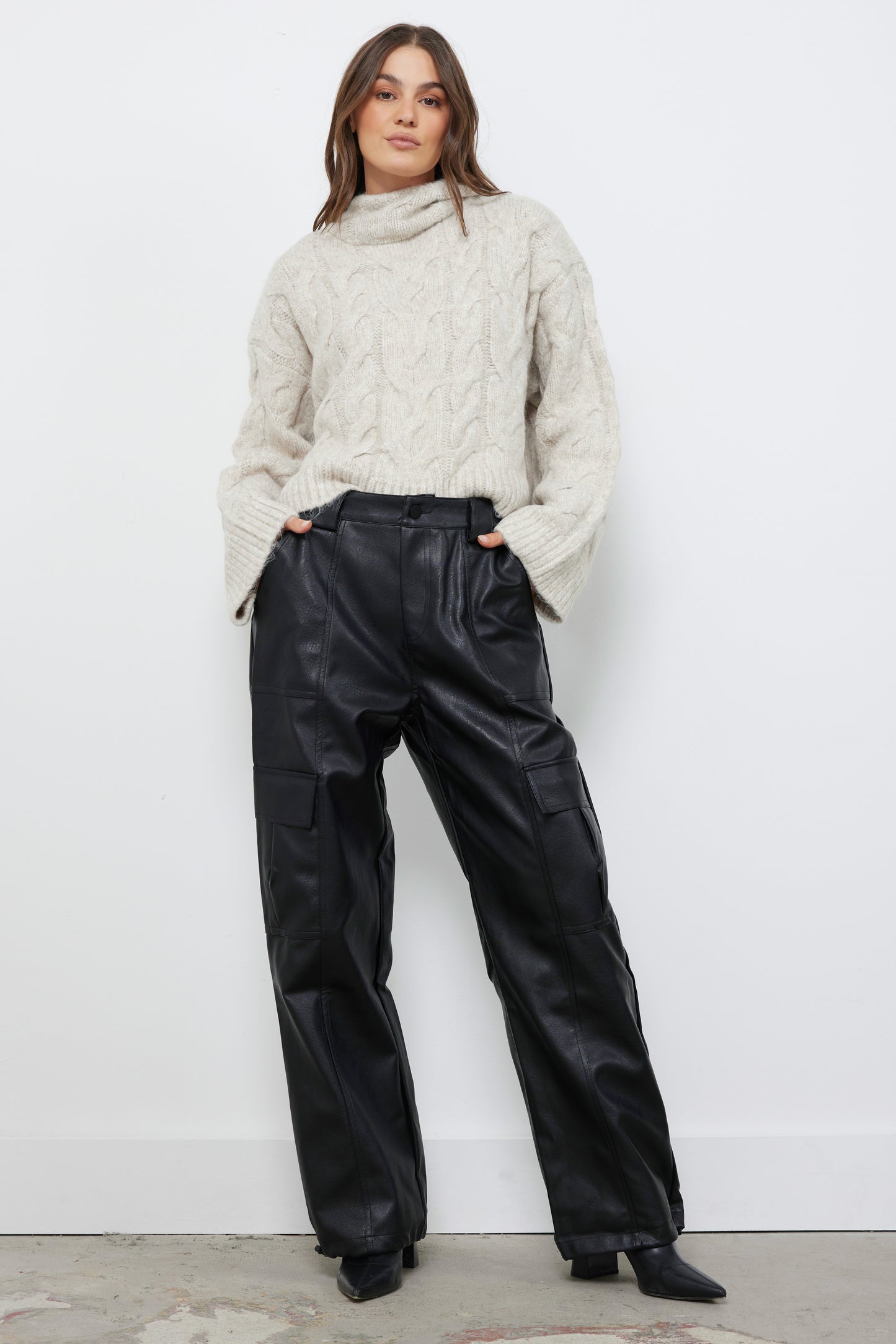 Get Cozy Oatmeal Knit Top