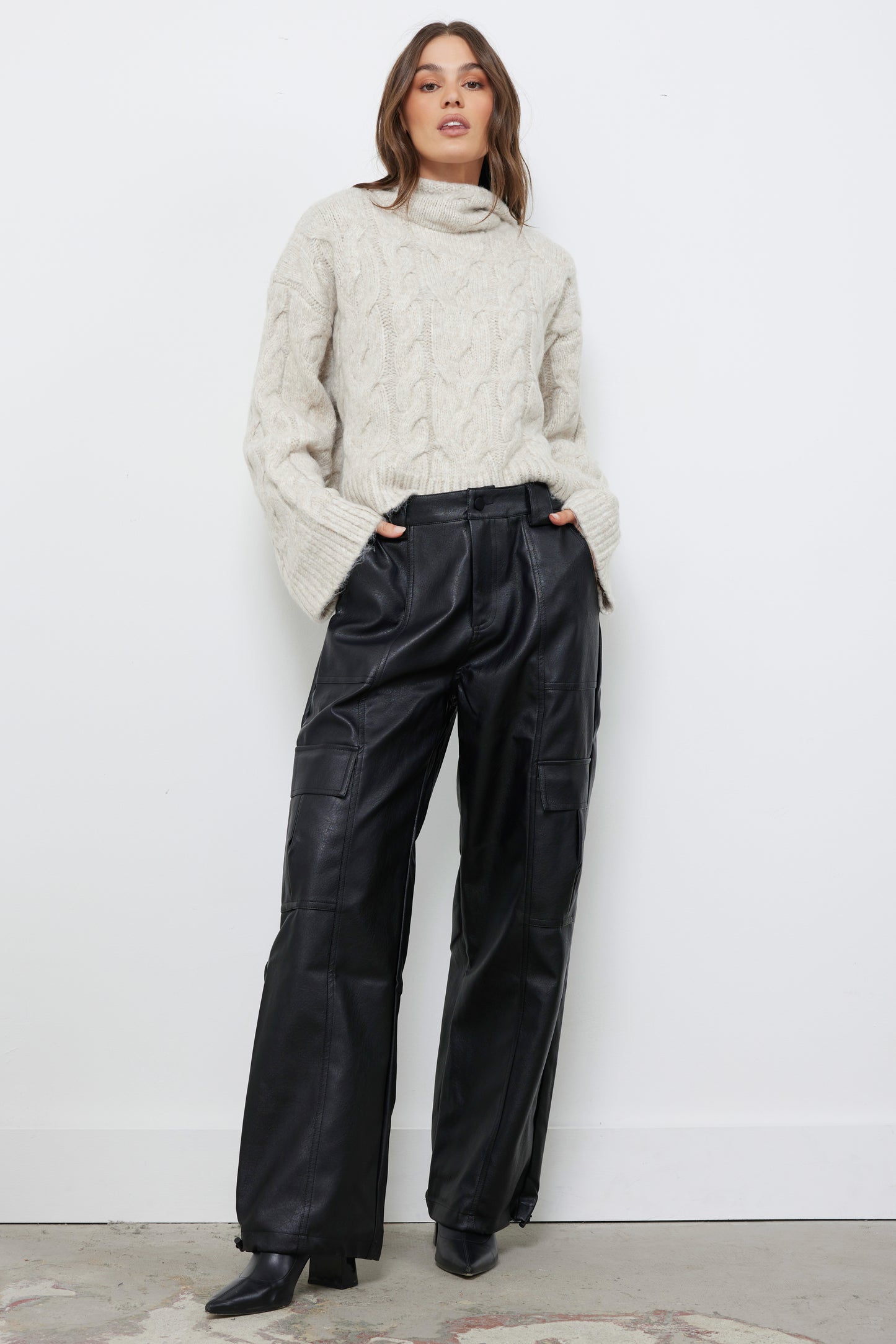Get Cozy Oatmeal Knit Top