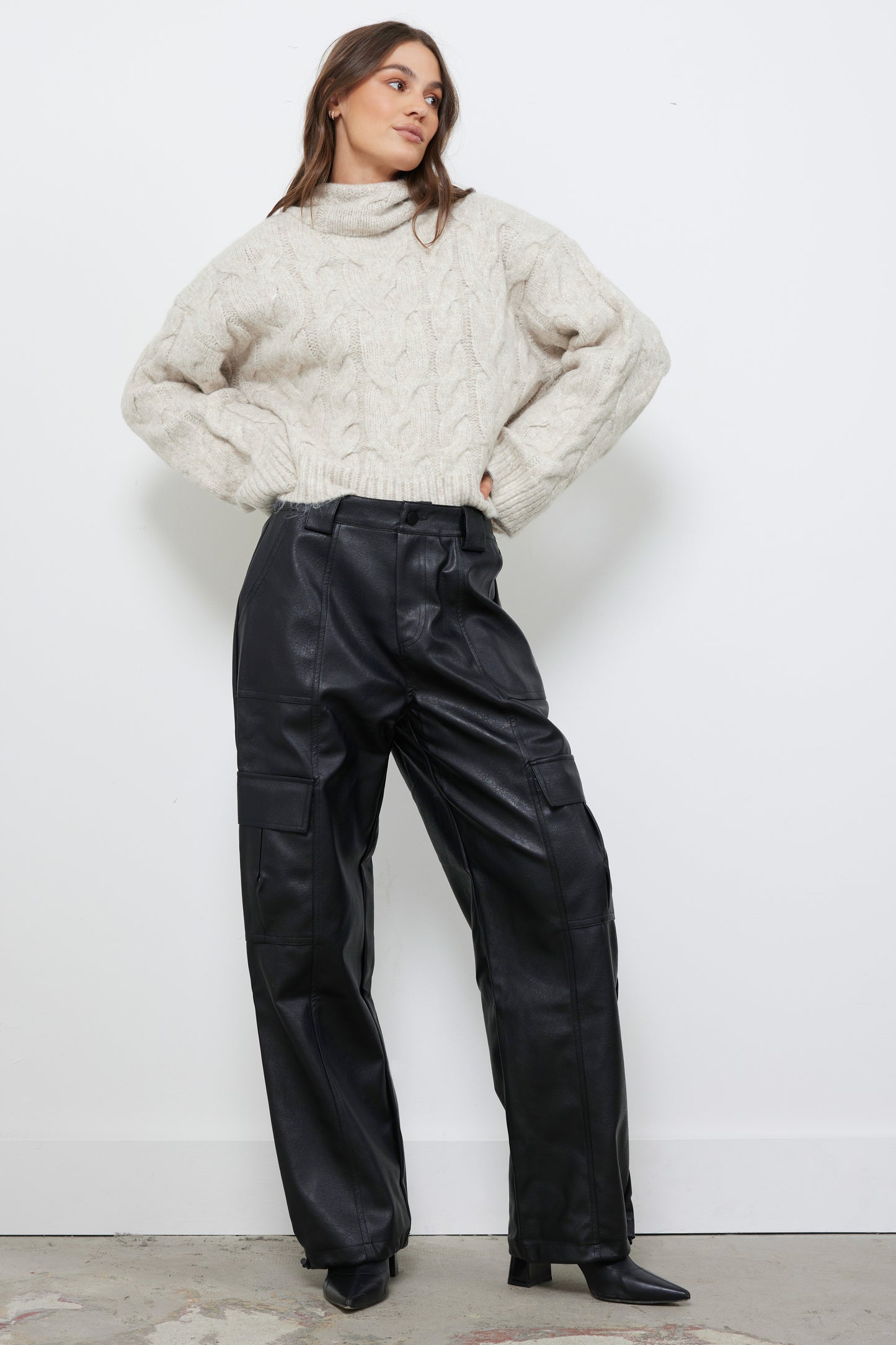 Get Cozy Oatmeal Knit Top