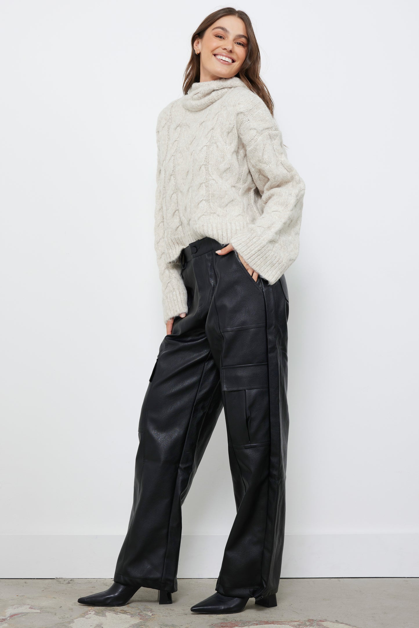 Get Cozy Oatmeal Knit Top