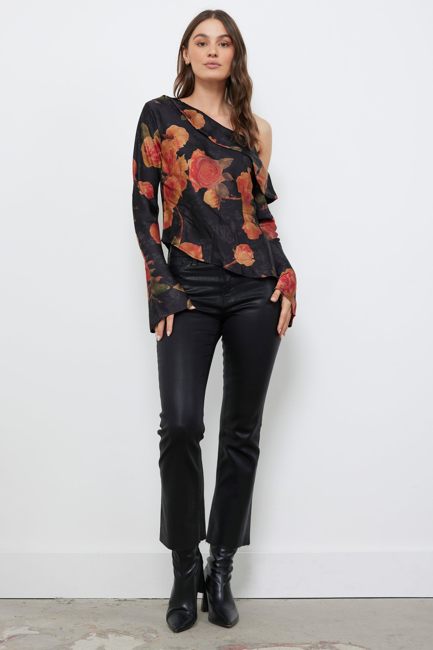 Last Call Black Red Top