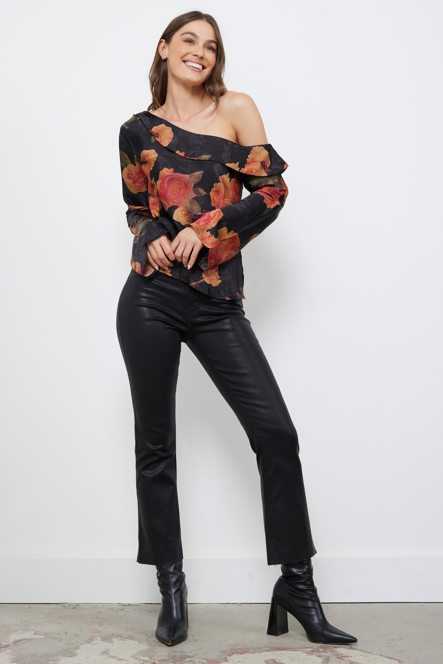 Last Call Black Red Top