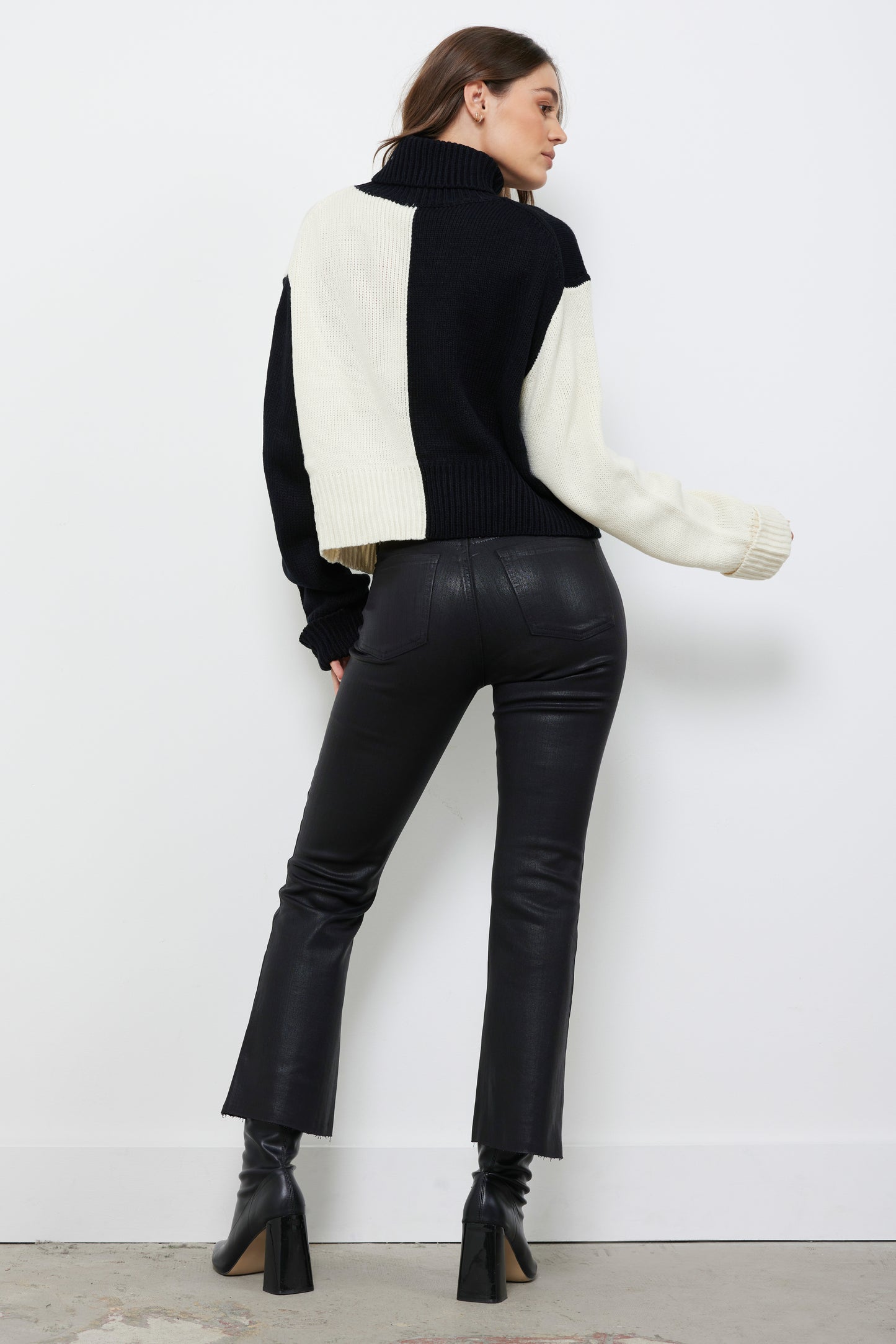 For the Record Black Ivory Knit Top