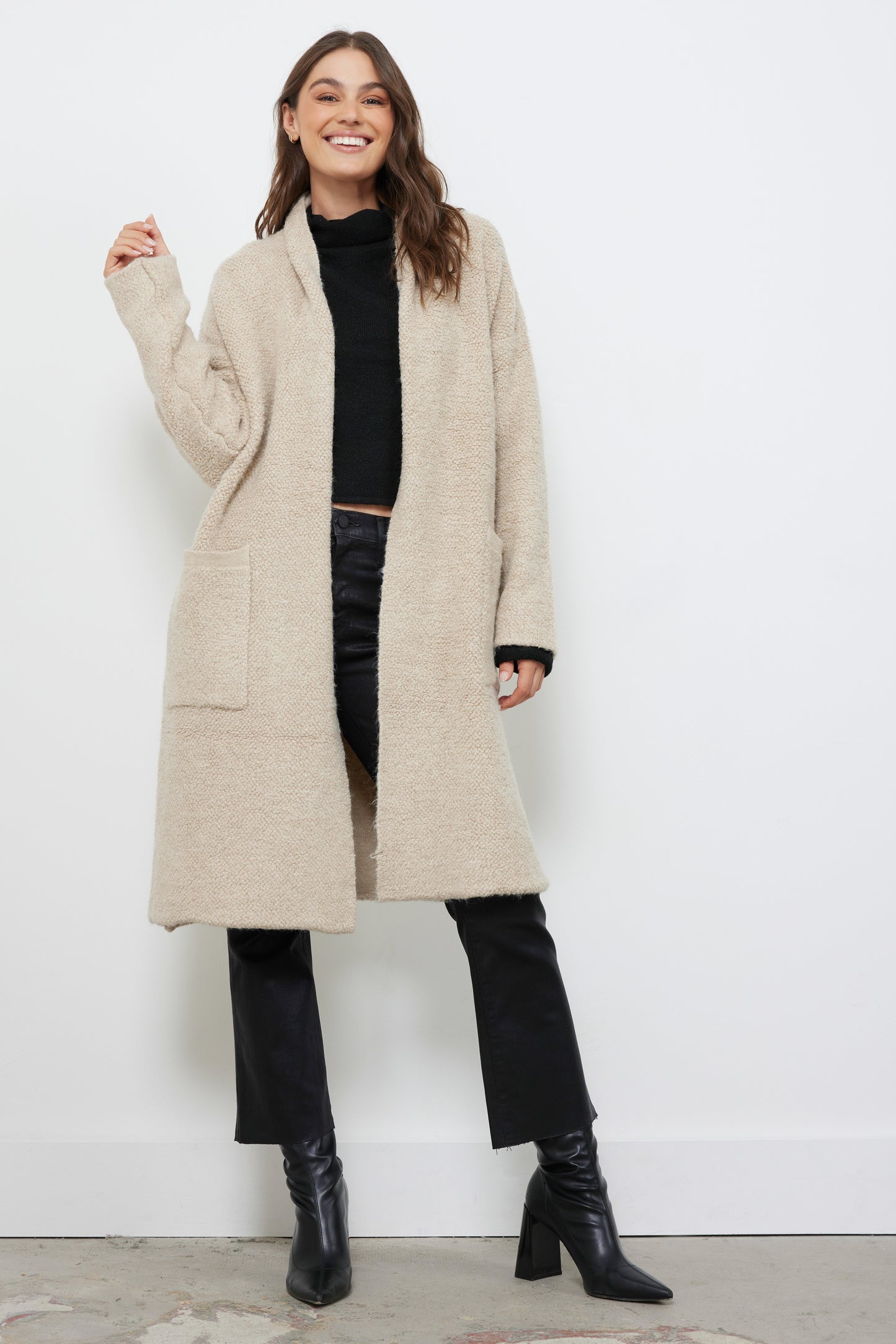 In My Cozy Era Natural Cardigan