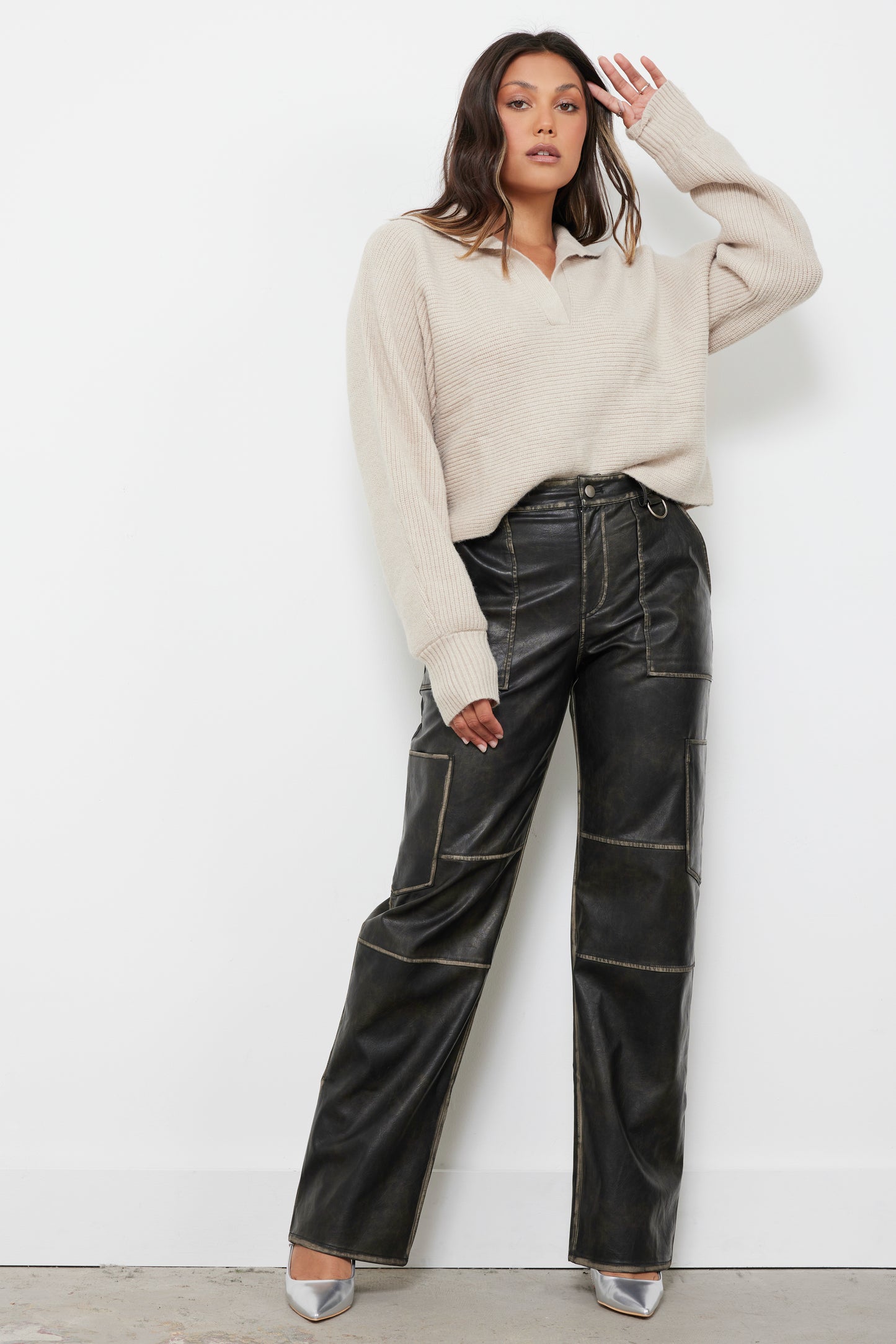 Not The One Vintage Wash Leather Pants