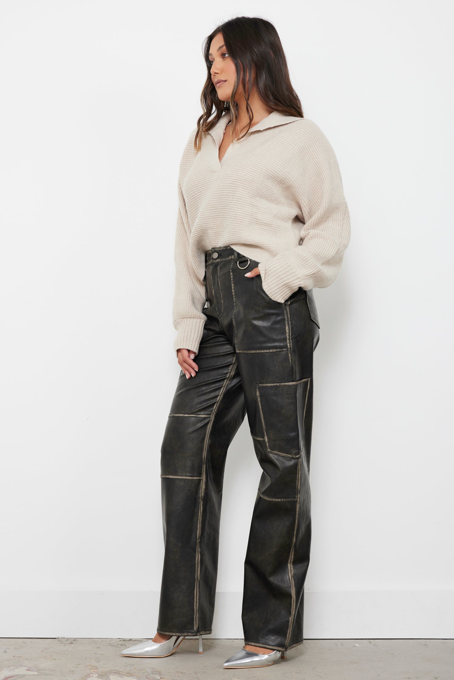 Not The One Vintage Wash Leather Pants