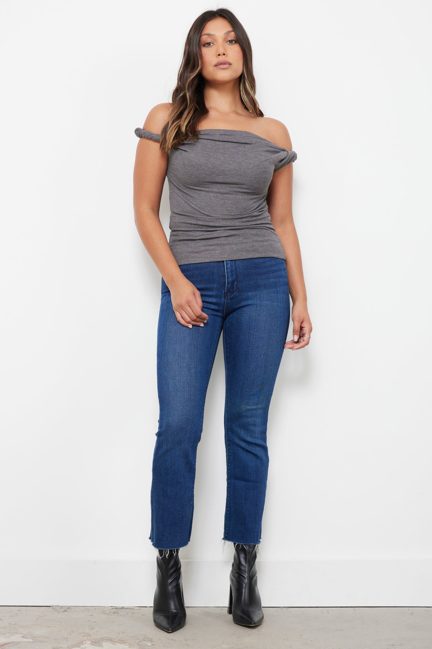 Twist Of Fate Charcoal Top