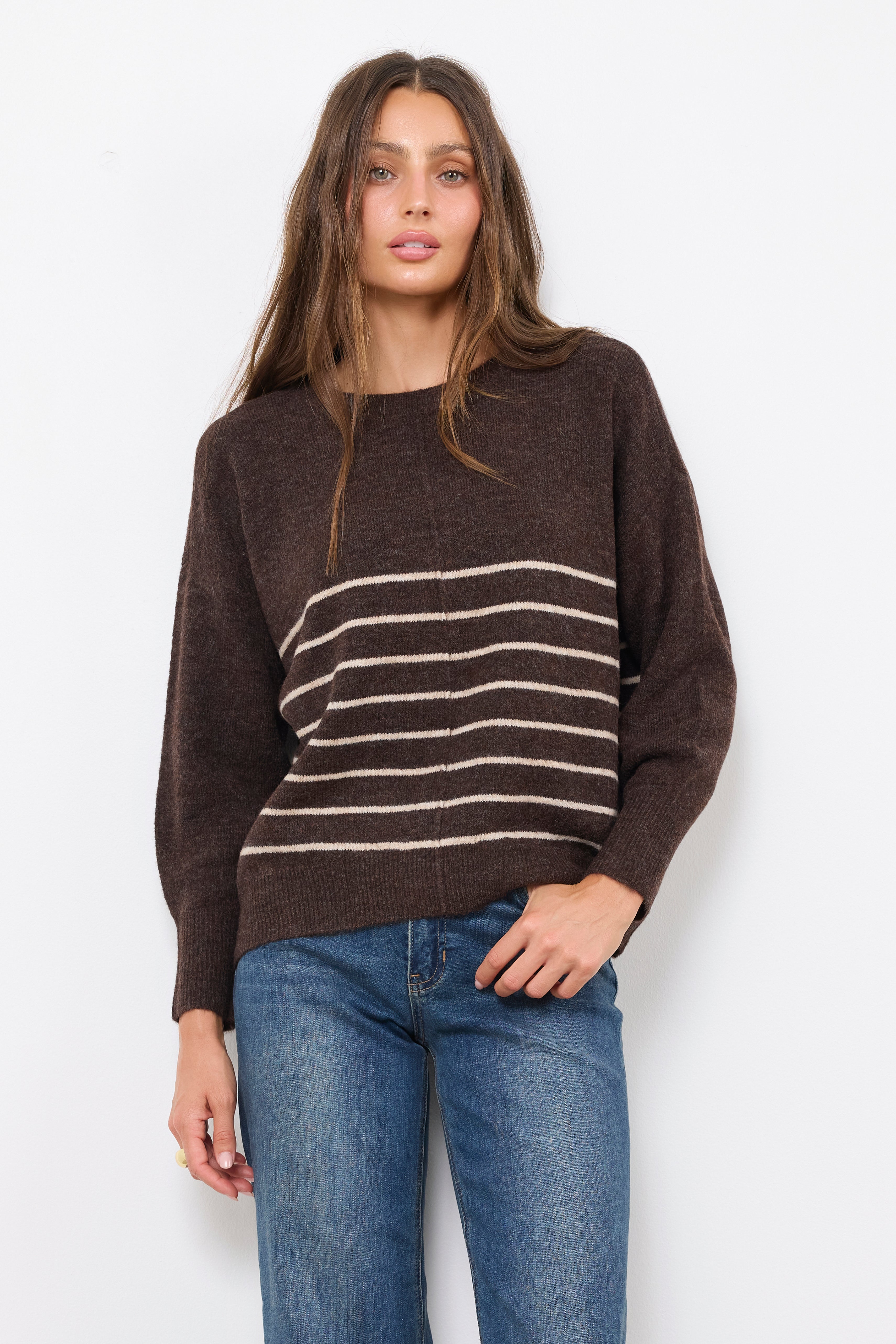 Falling Hard Brown Knit Top