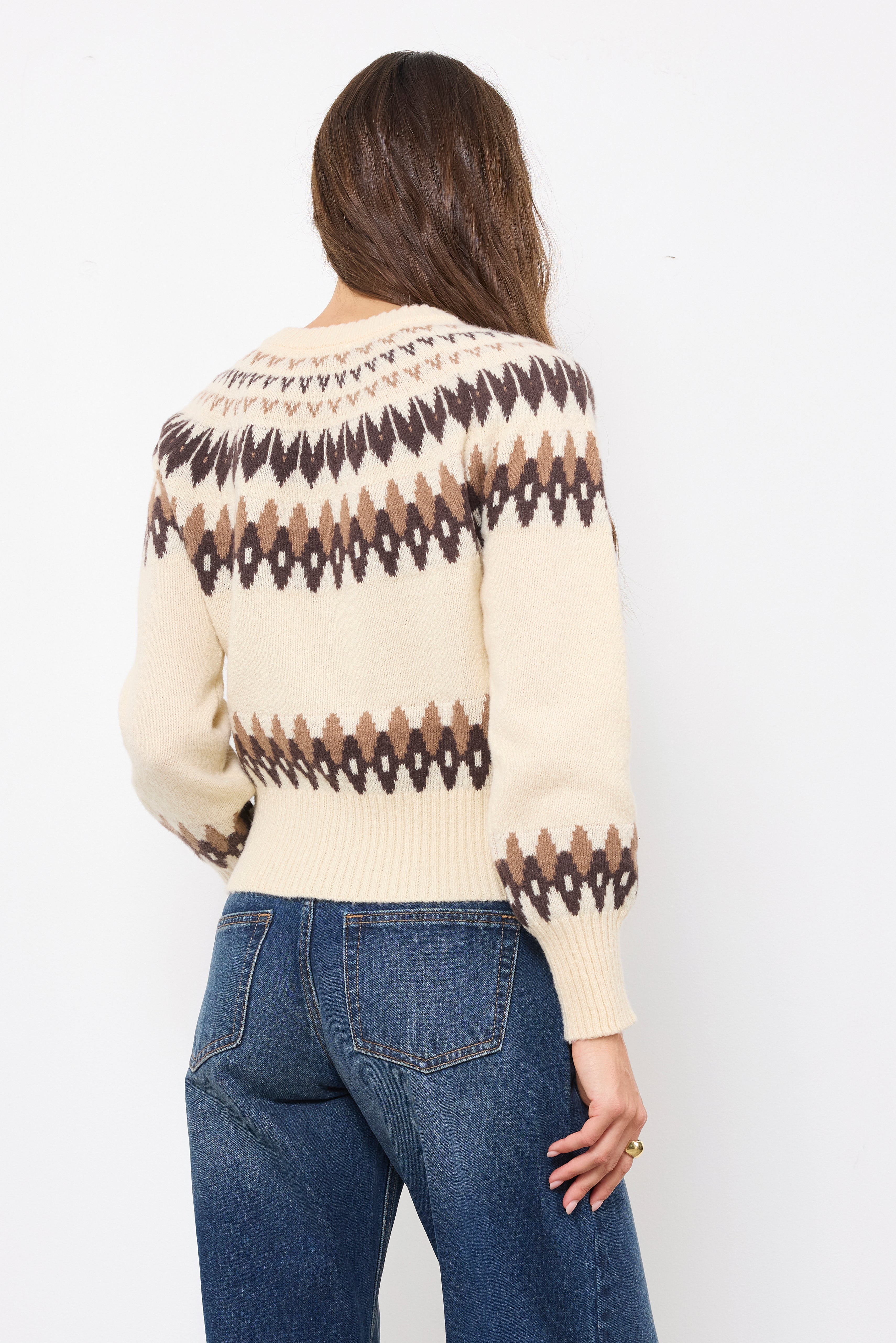 Okemo Ivory Multi Knit Top