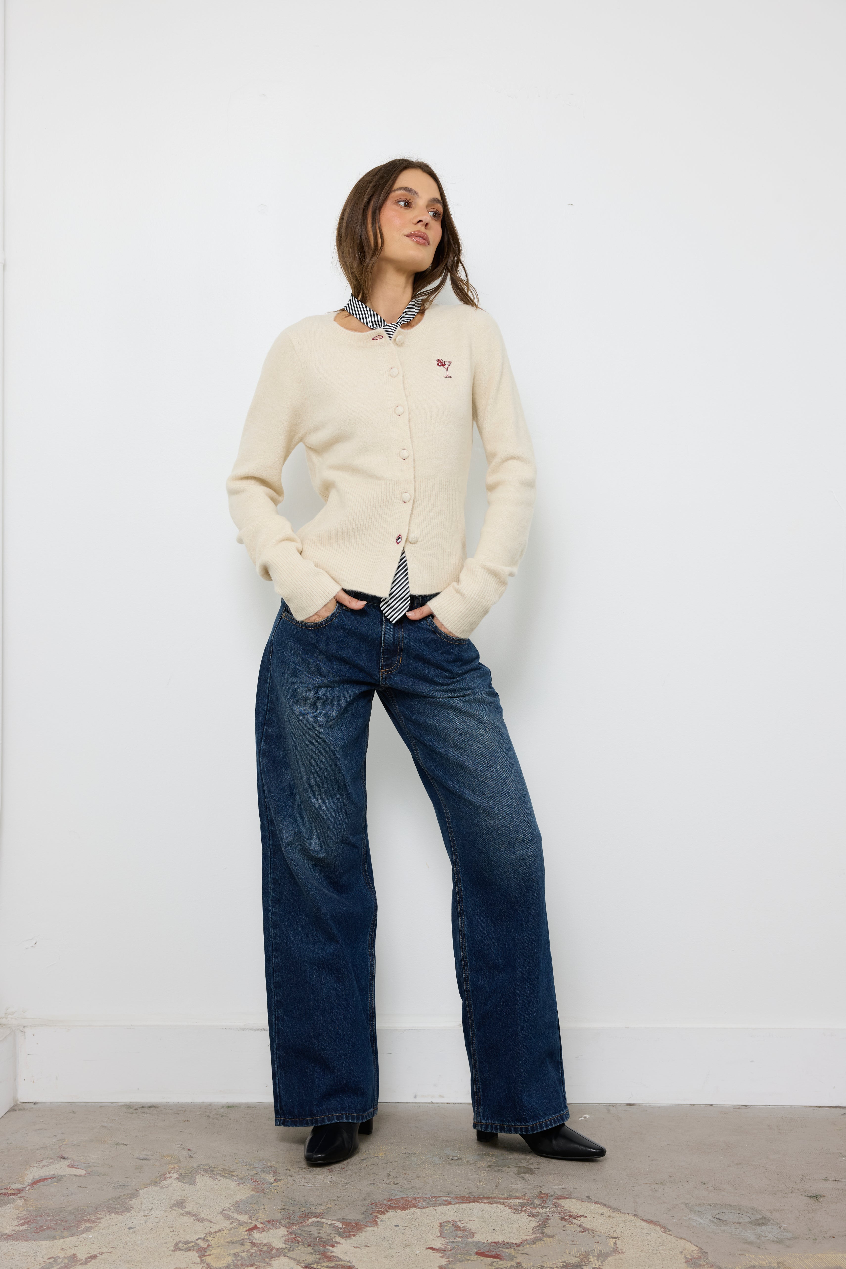 Happy Hour Cream Knit Top