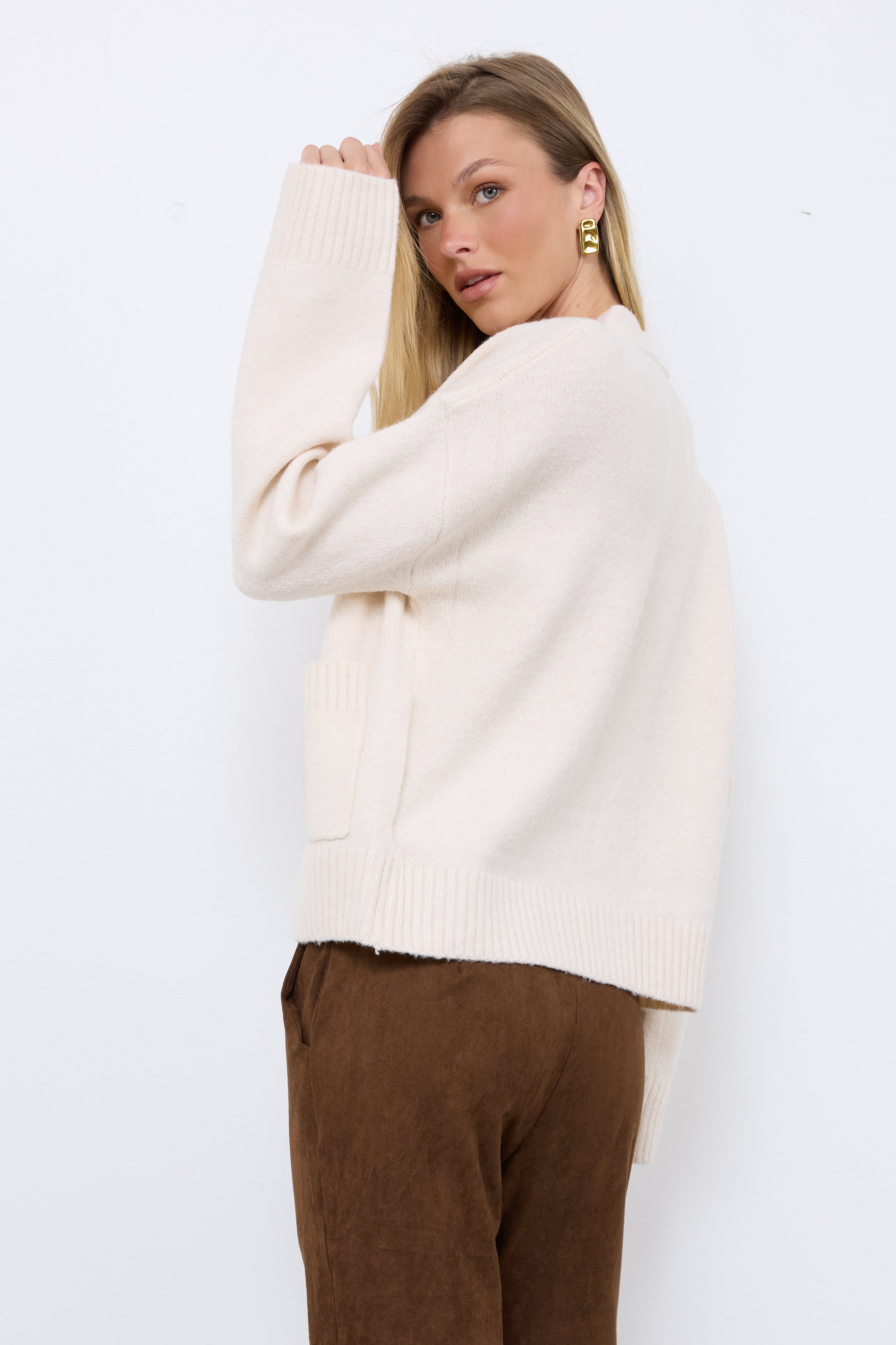 Slow Burn Cream Knit Top