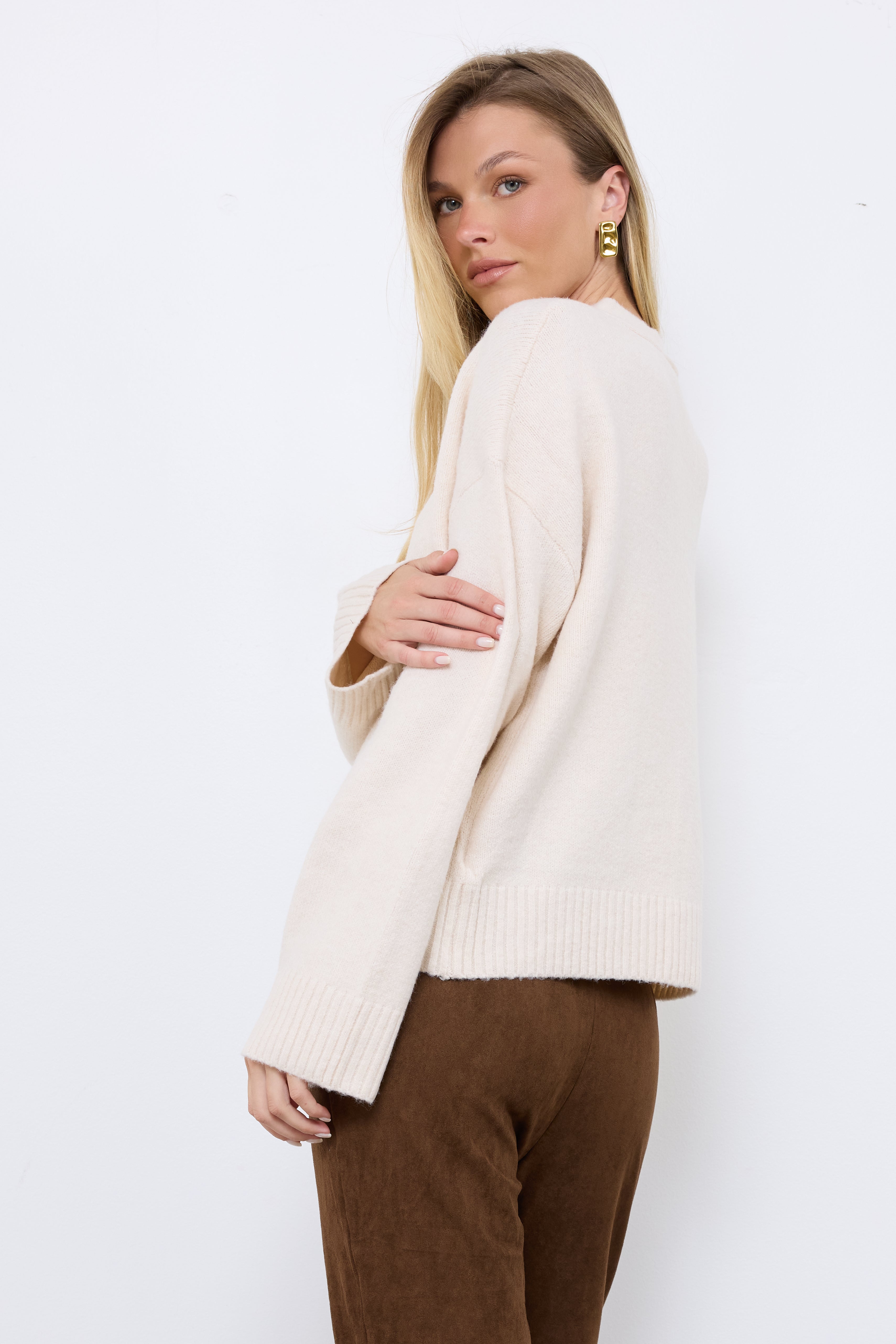 Slow Burn Cream Knit Top