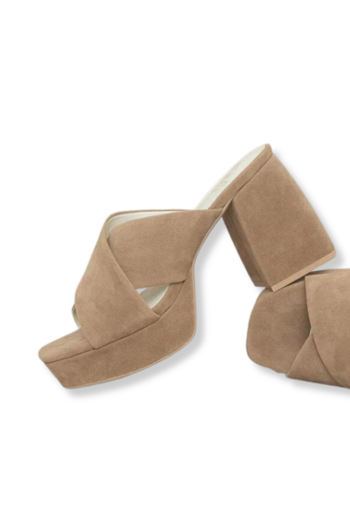 Corinna Khaki Platform Heel