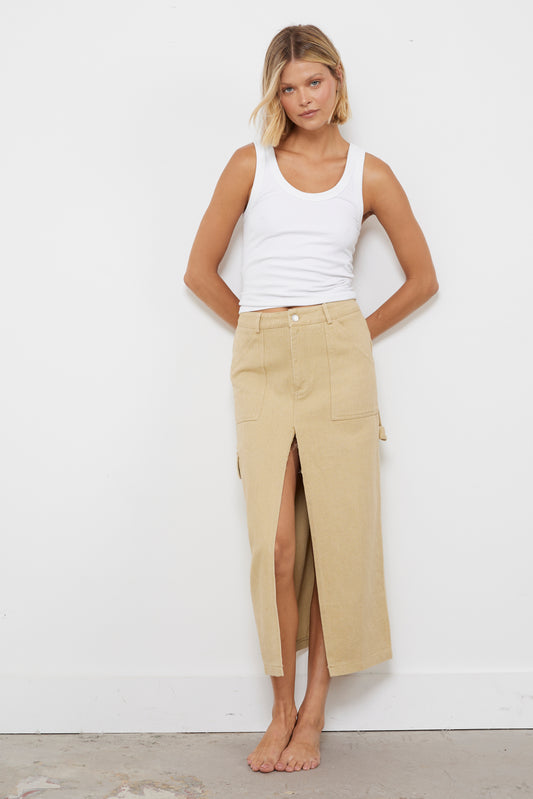 Indie Khaki Skirt