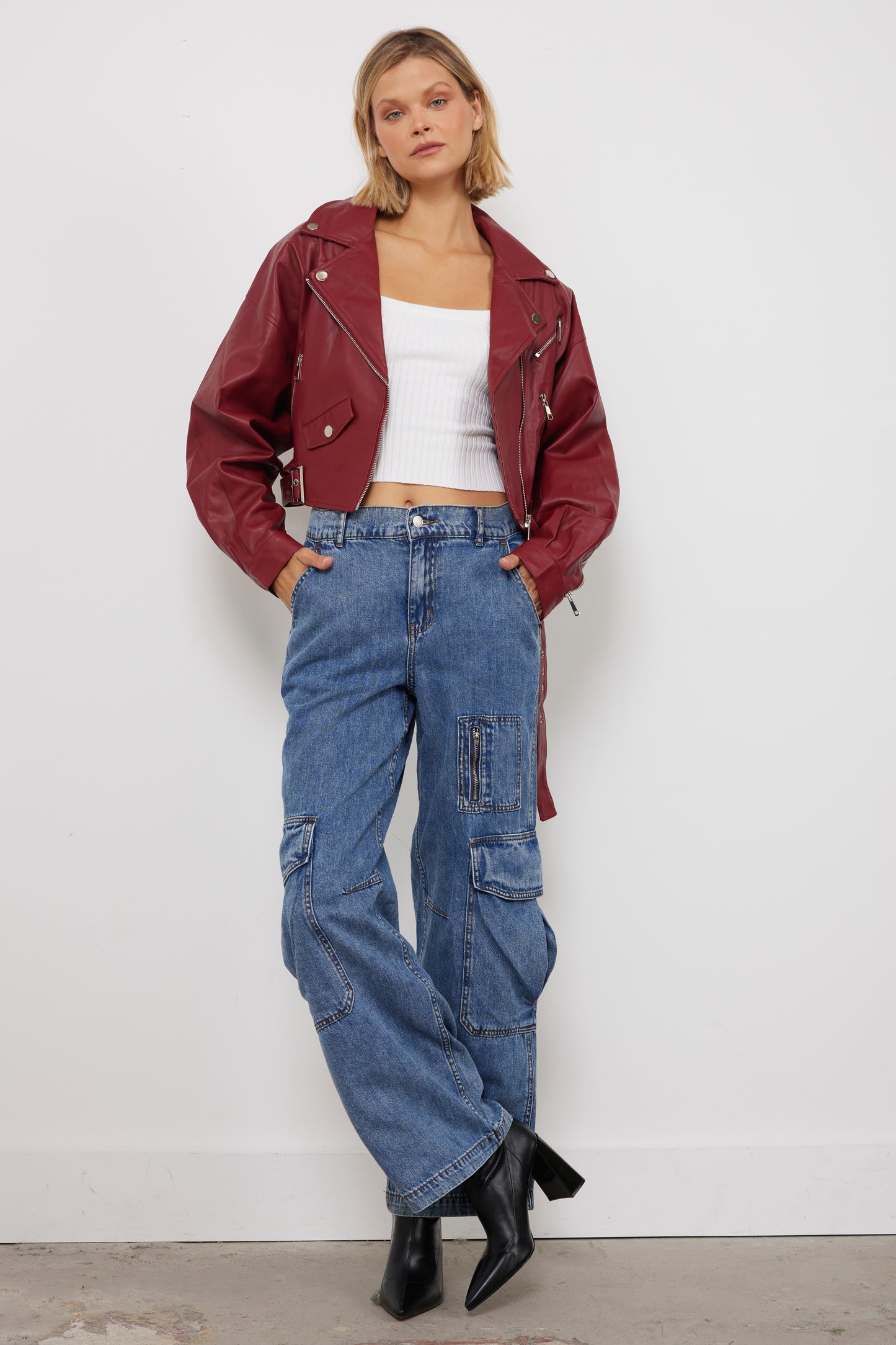 Biker Babe Burgundy Jacket