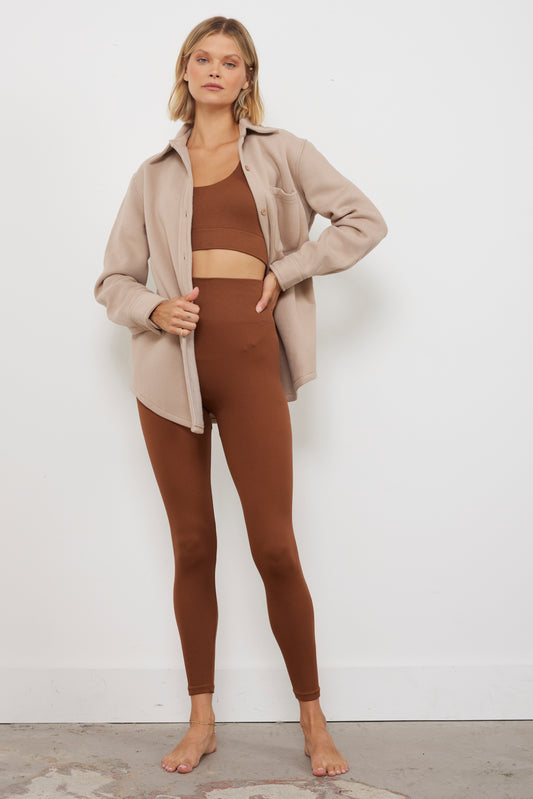Get In Taupe Shirt Jacket