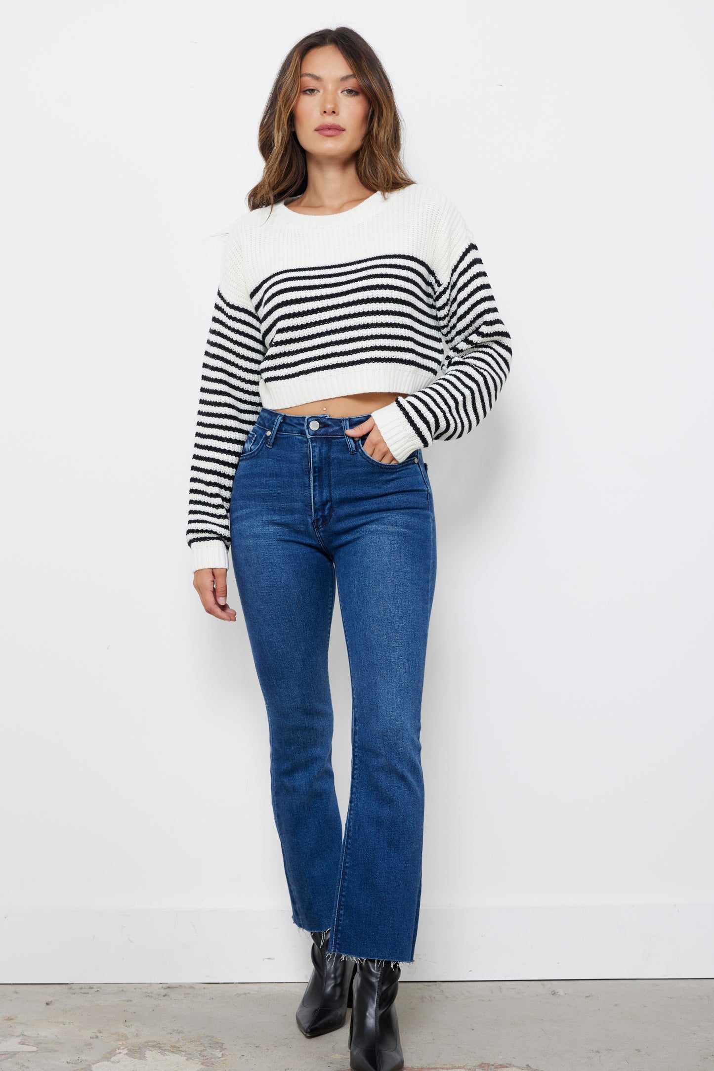 Nantucket Fall Off White Knit Top