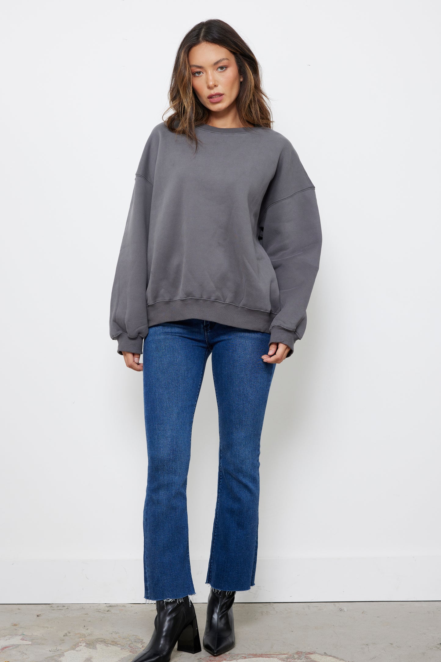 Varsity Graphite Pullover Sweatshirt