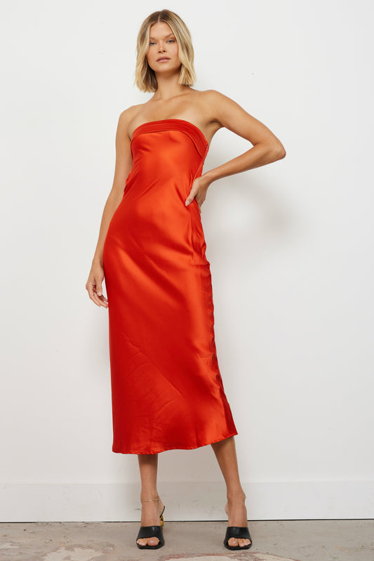 Natural Fire Red Dress