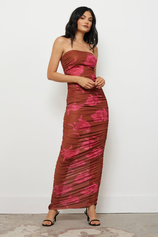 Always It Brown Pink Dress