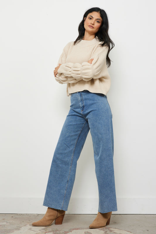 I Donut Care Oatmeal Knit Top