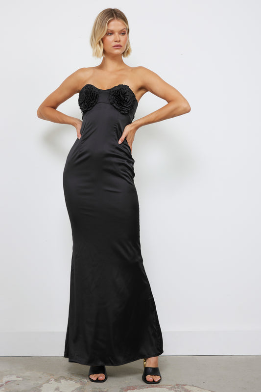 My Eyes Are Up Here Black Dress